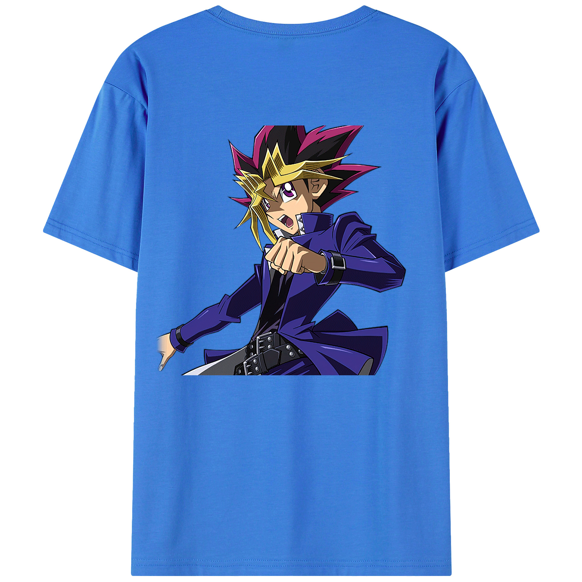 （画像用） 遊☆戯☆王 Yu-Gi-Oh! 綿100％ メンズ半袖Tシャツ（バックプリント） 通気性