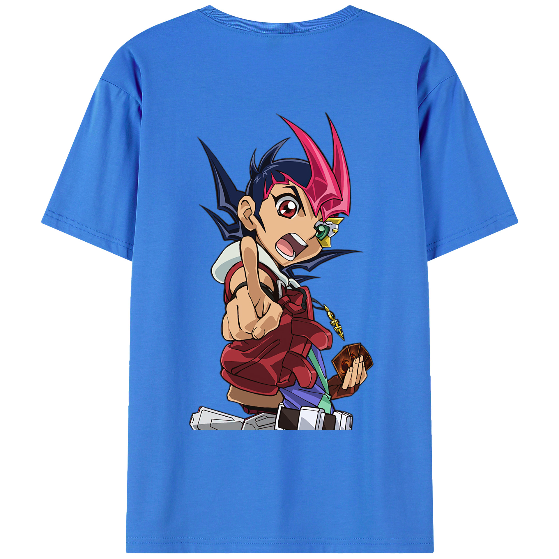 （画像用） 遊☆戯☆王 Yu-Gi-Oh! 綿100％ メンズ半袖Tシャツ（バックプリント） 通気性
