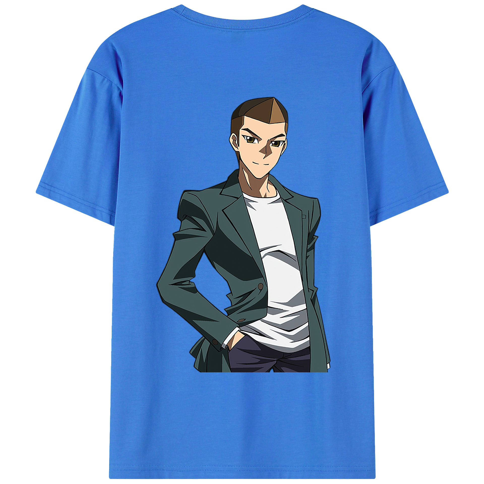 （画像用） 遊☆戯☆王 Yu-Gi-Oh! 綿100％ メンズ半袖Tシャツ（バックプリント） 通気性
