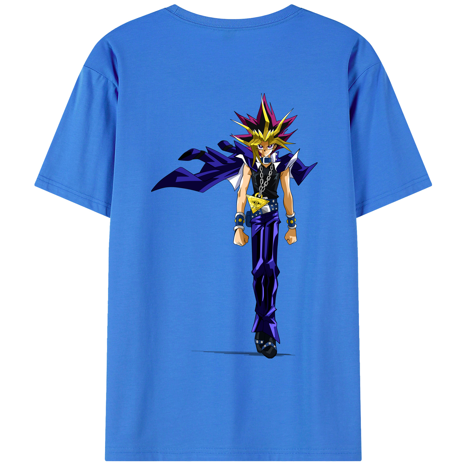 （画像用） 遊☆戯☆王 Yu-Gi-Oh! 綿100％ メンズ半袖Tシャツ（バックプリント） 通気性