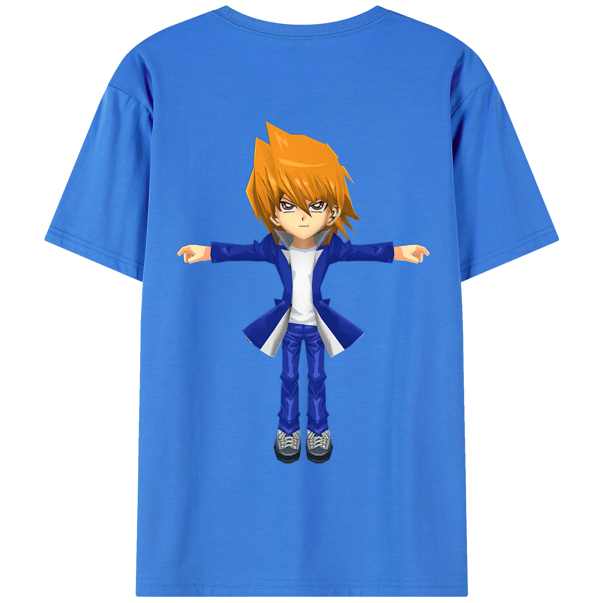 （画像用） 遊☆戯☆王 Yu-Gi-Oh! 綿100％ メンズ半袖Tシャツ（バックプリント） 通気性