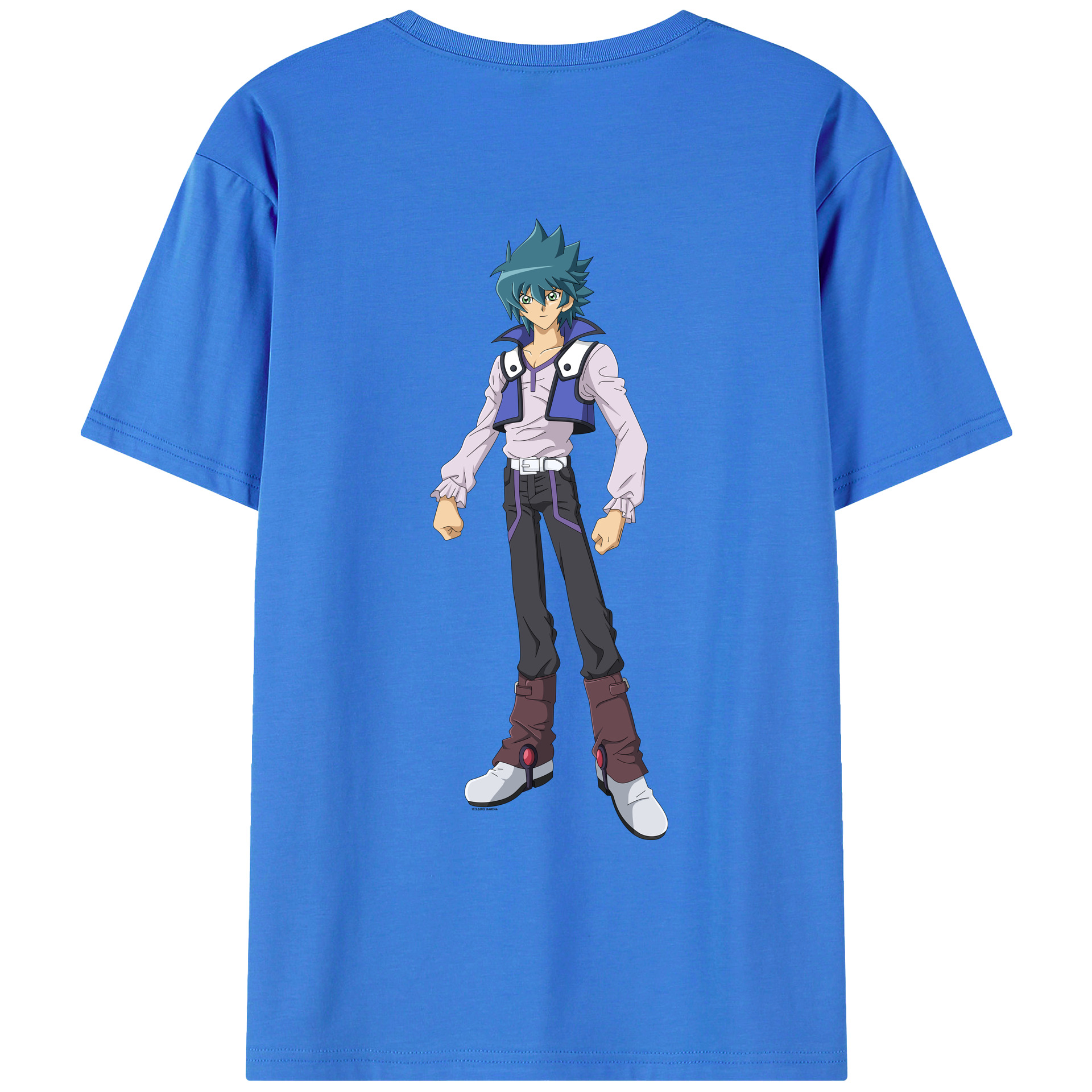 （画像用） 遊☆戯☆王 Yu-Gi-Oh! 綿100％ メンズ半袖Tシャツ（バックプリント） 通気性