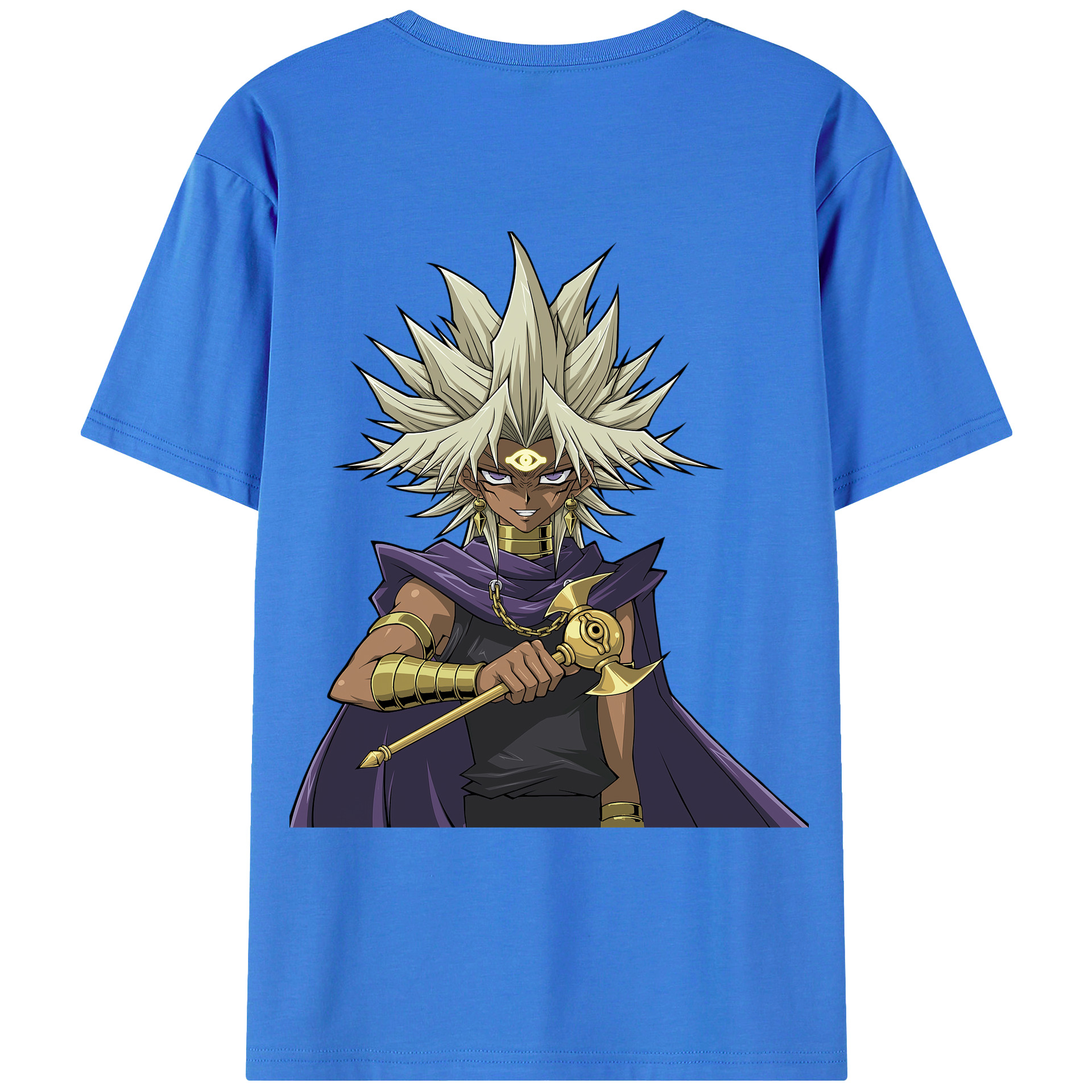 （画像用） 遊☆戯☆王 Yu-Gi-Oh! 綿100％ メンズ半袖Tシャツ（バックプリント） 通気性