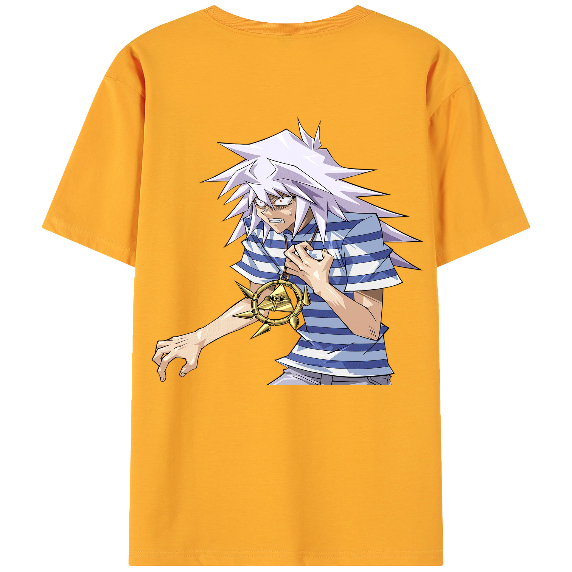 （画像用） 遊☆戯☆王 Yu-Gi-Oh! 綿100％ メンズ半袖Tシャツ（バックプリント） 通気性