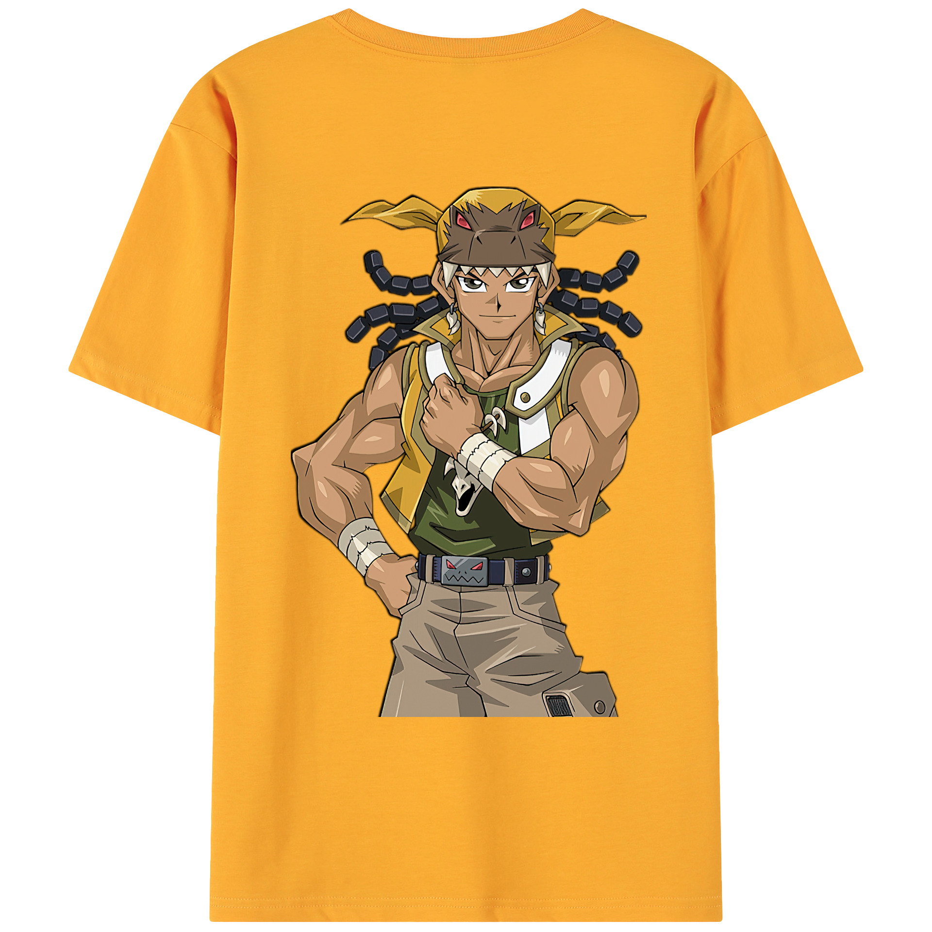 （画像用） 遊☆戯☆王 Yu-Gi-Oh! 綿100％ メンズ半袖Tシャツ（バックプリント） 通気性