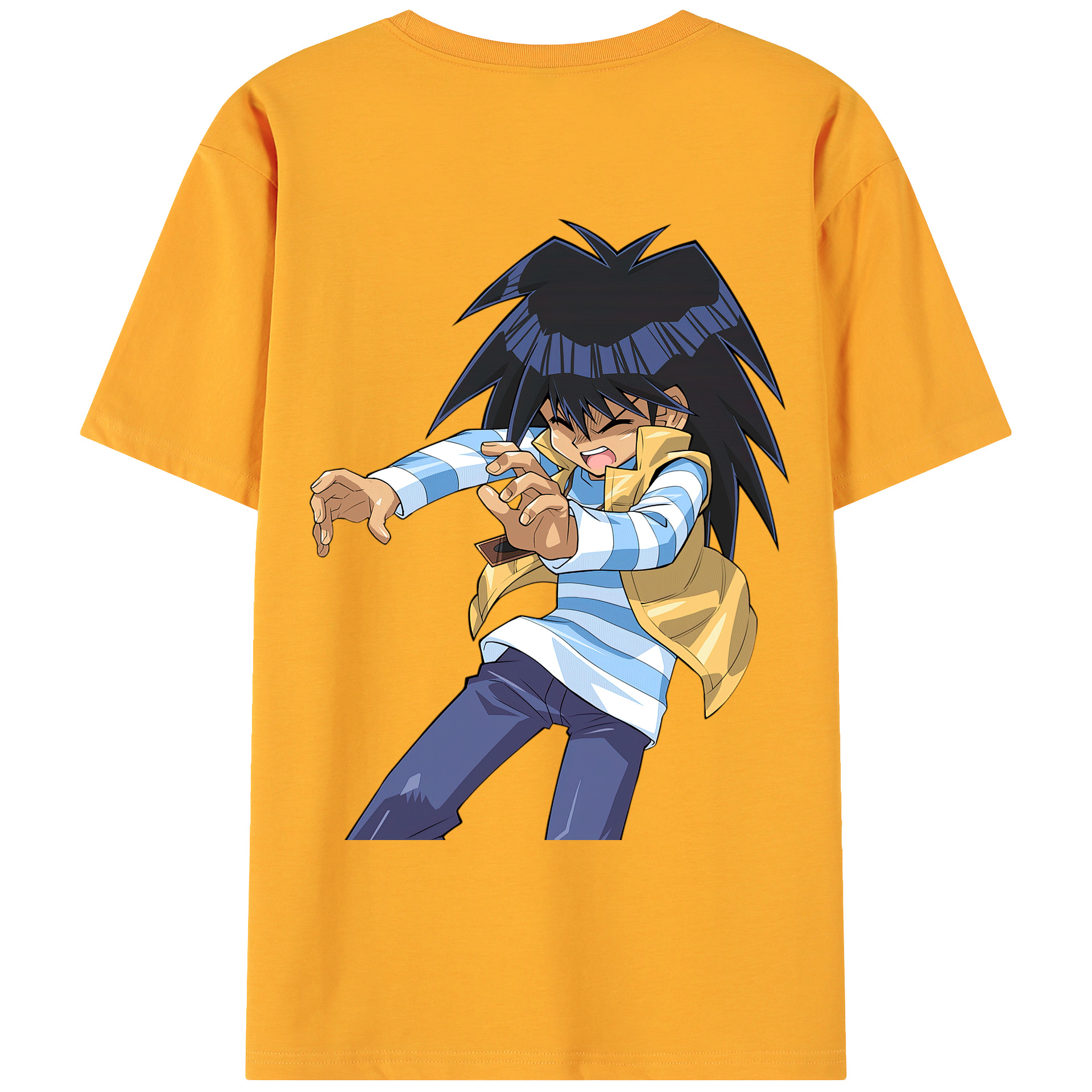 （画像用） 遊☆戯☆王 Yu-Gi-Oh! 綿100％ メンズ半袖Tシャツ（バックプリント） 通気性
