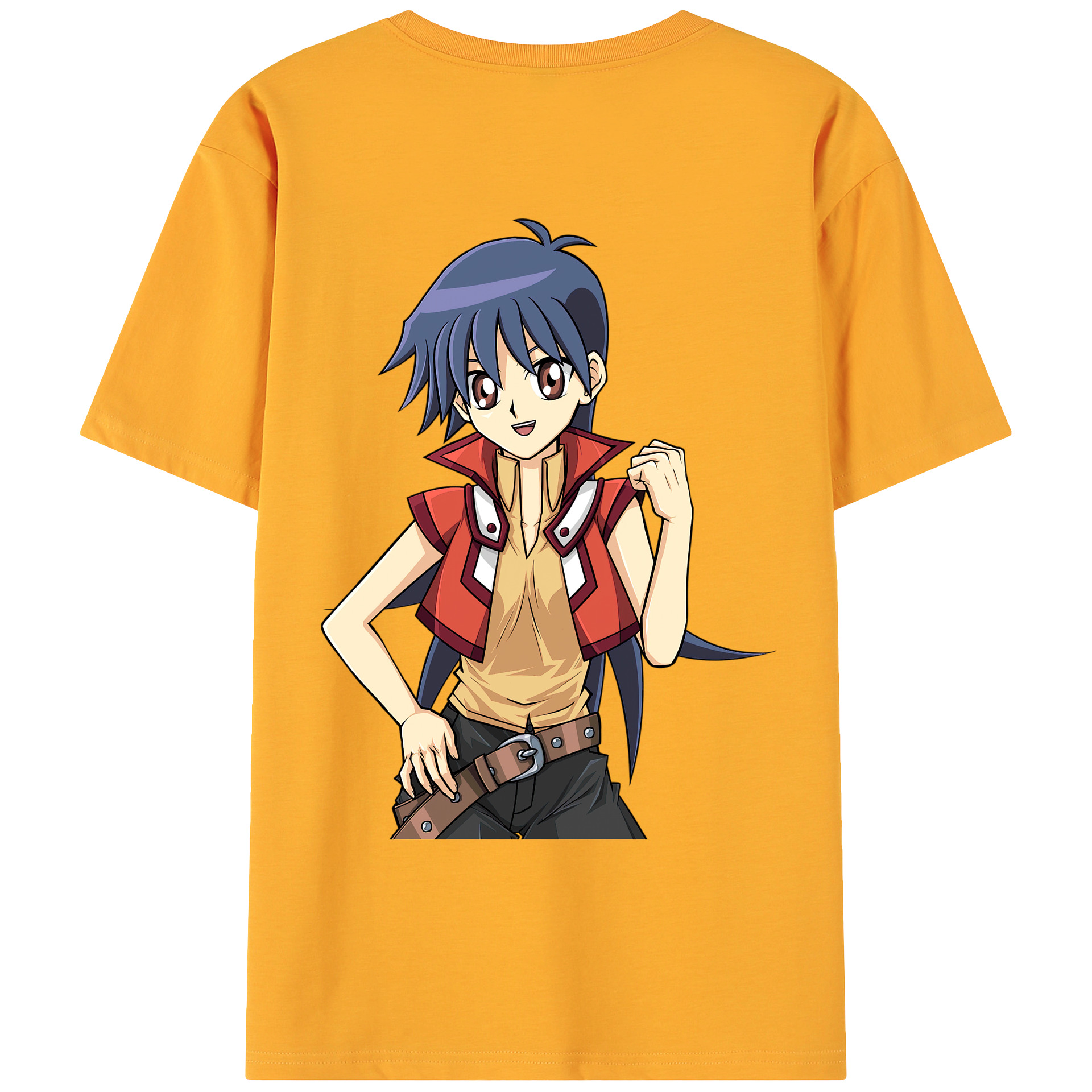 （画像用） 遊☆戯☆王 Yu-Gi-Oh! 綿100％ メンズ半袖Tシャツ（バックプリント） 通気性