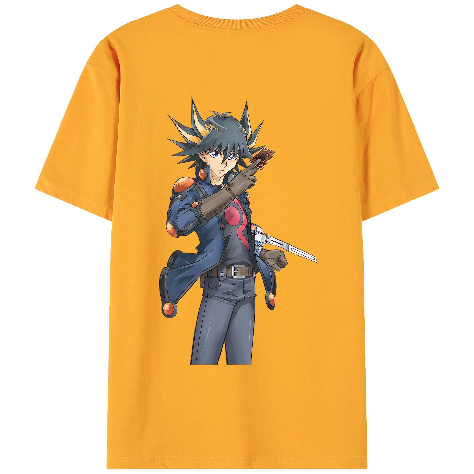 （画像用） 遊☆戯☆王 Yu-Gi-Oh! 綿100％ メンズ半袖Tシャツ（バックプリント） 通気性