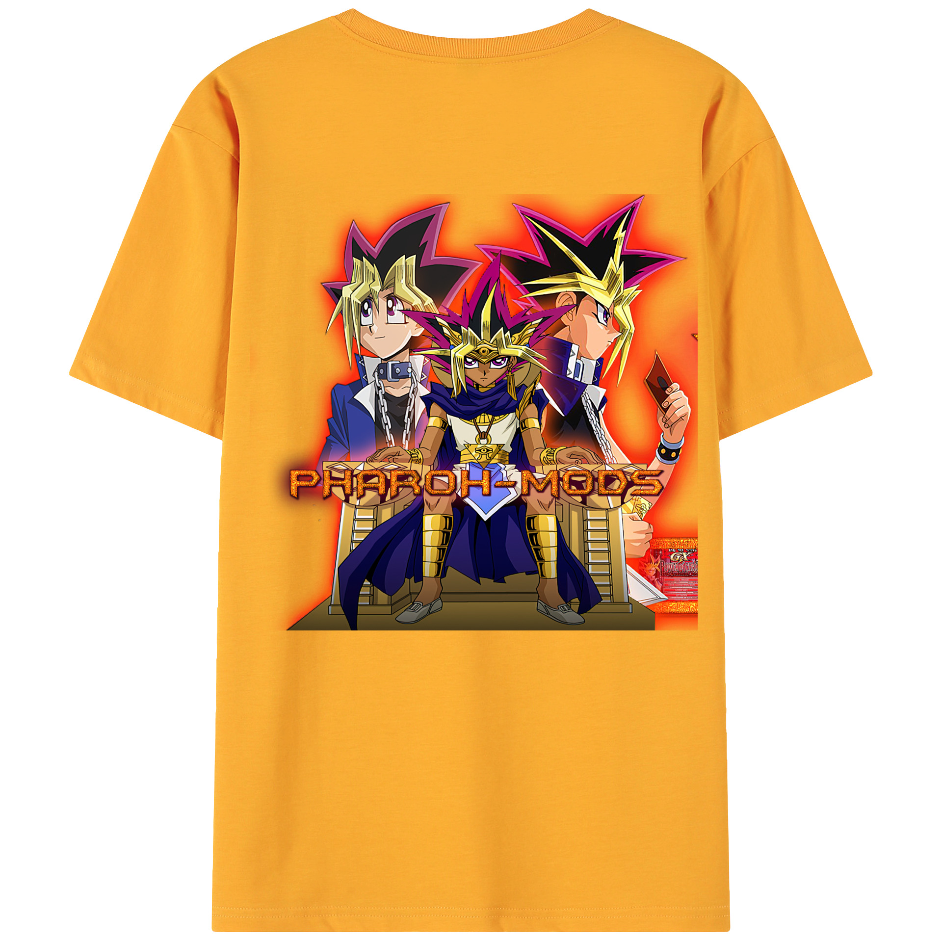 （画像用） 遊☆戯☆王 Yu-Gi-Oh! 綿100％ メンズ半袖Tシャツ（バックプリント） 通気性
