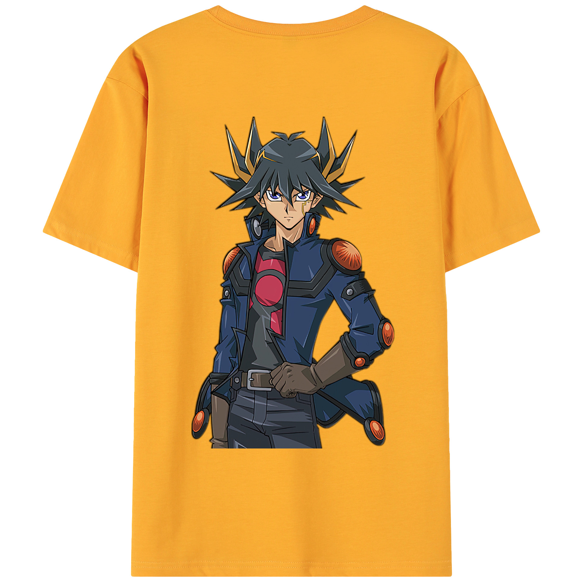 （画像用） 遊☆戯☆王 Yu-Gi-Oh! 綿100％ メンズ半袖Tシャツ（バックプリント） 通気性