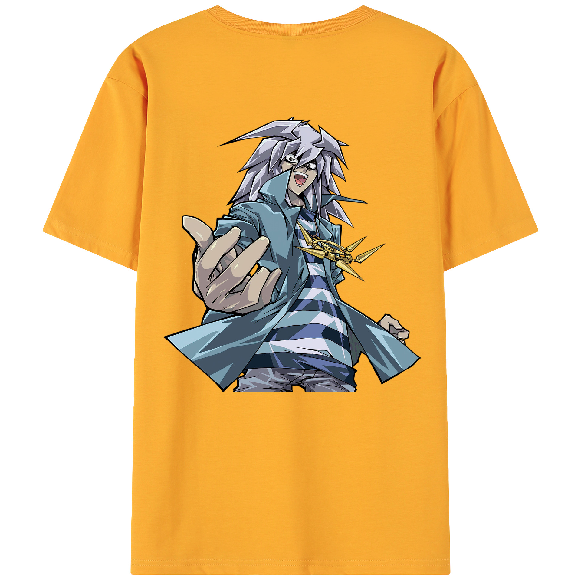 （画像用） 遊☆戯☆王 Yu-Gi-Oh! 綿100％ メンズ半袖Tシャツ（バックプリント） 通気性