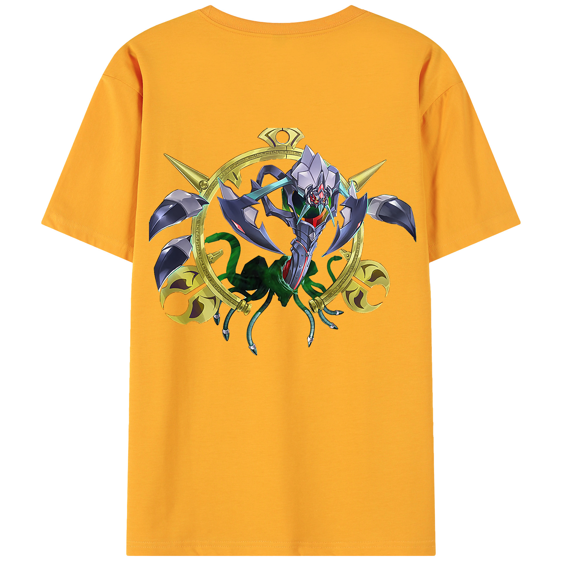 （画像用） 遊☆戯☆王 Yu-Gi-Oh! 綿100％ メンズ半袖Tシャツ（バックプリント） 通気性