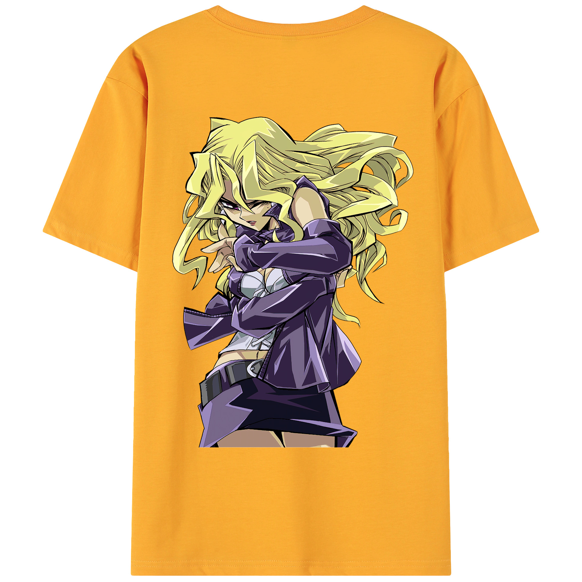 （画像用） 遊☆戯☆王 Yu-Gi-Oh! 綿100％ メンズ半袖Tシャツ（バックプリント） 通気性