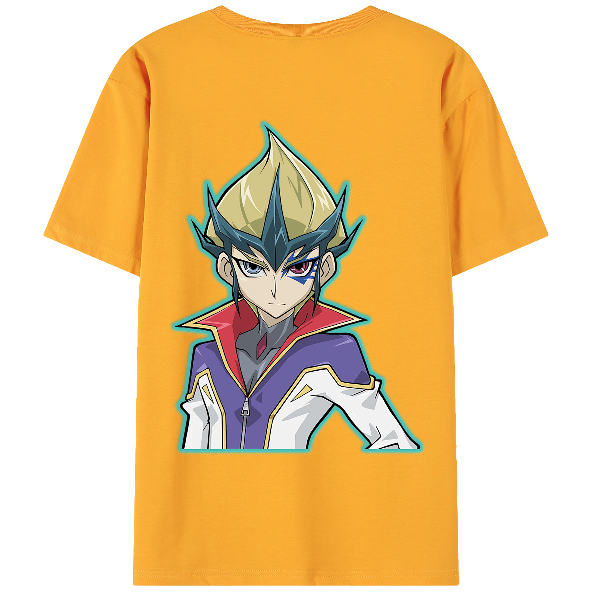（画像用） 遊☆戯☆王 Yu-Gi-Oh! 綿100％ メンズ半袖Tシャツ（バックプリント） 通気性