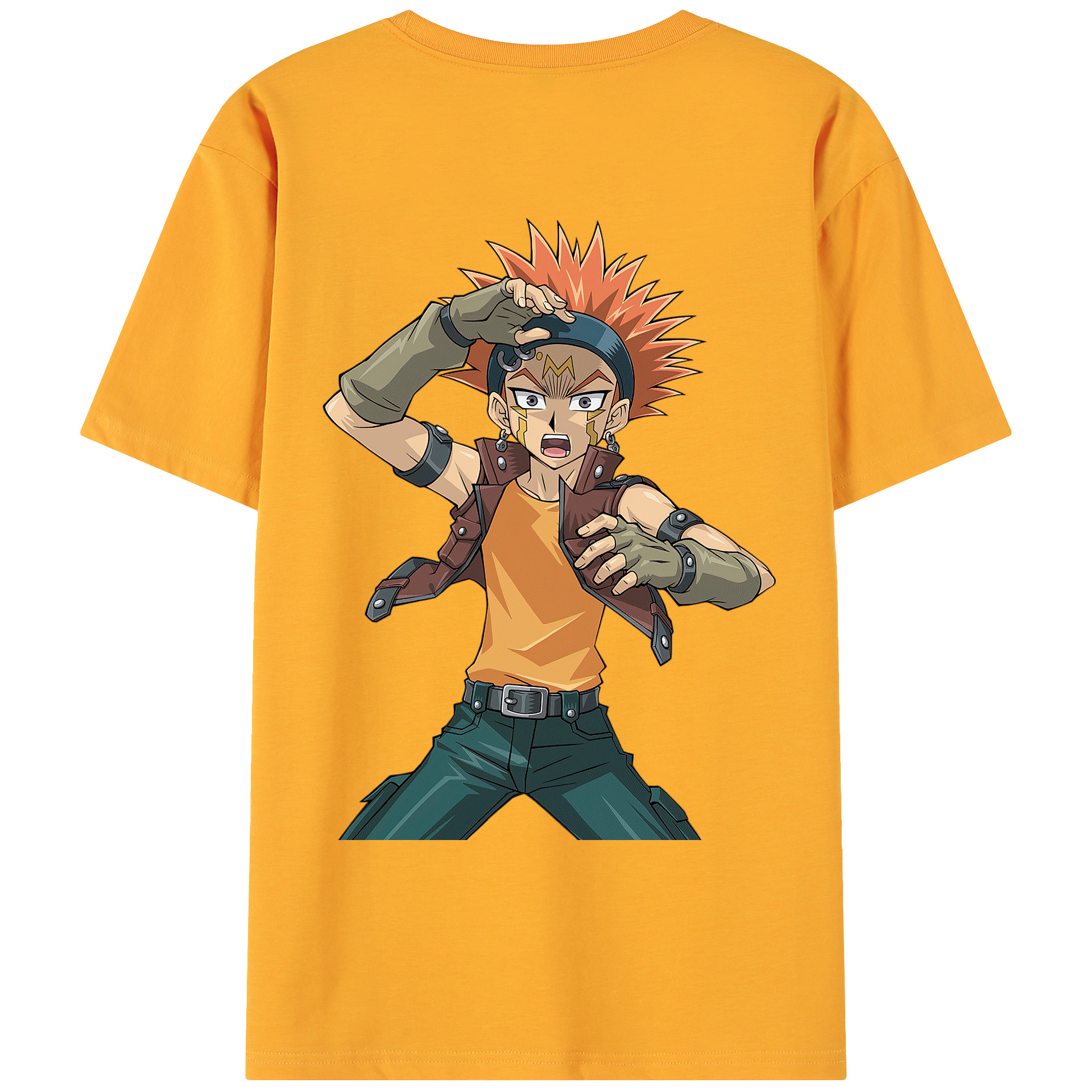 （画像用） 遊☆戯☆王 Yu-Gi-Oh! 綿100％ メンズ半袖Tシャツ（バックプリント） 通気性
