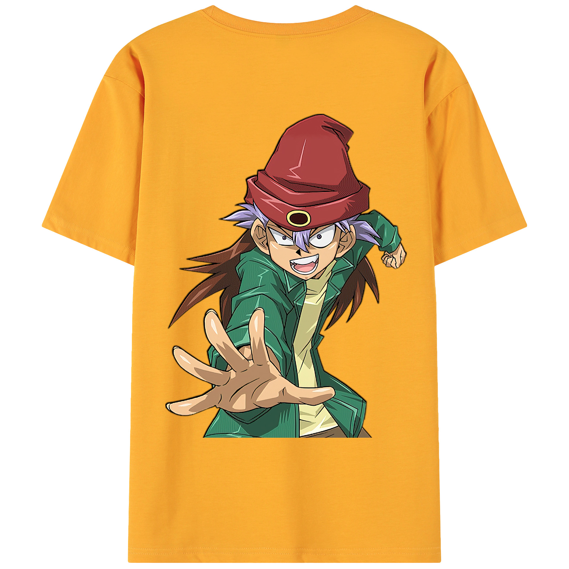 （画像用） 遊☆戯☆王 Yu-Gi-Oh! 綿100％ メンズ半袖Tシャツ（バックプリント） 通気性