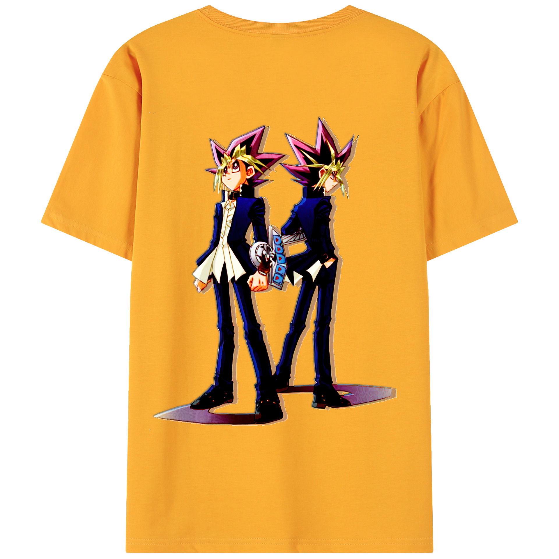 （画像用） 遊☆戯☆王 Yu-Gi-Oh! 綿100％ メンズ半袖Tシャツ（バックプリント） 通気性