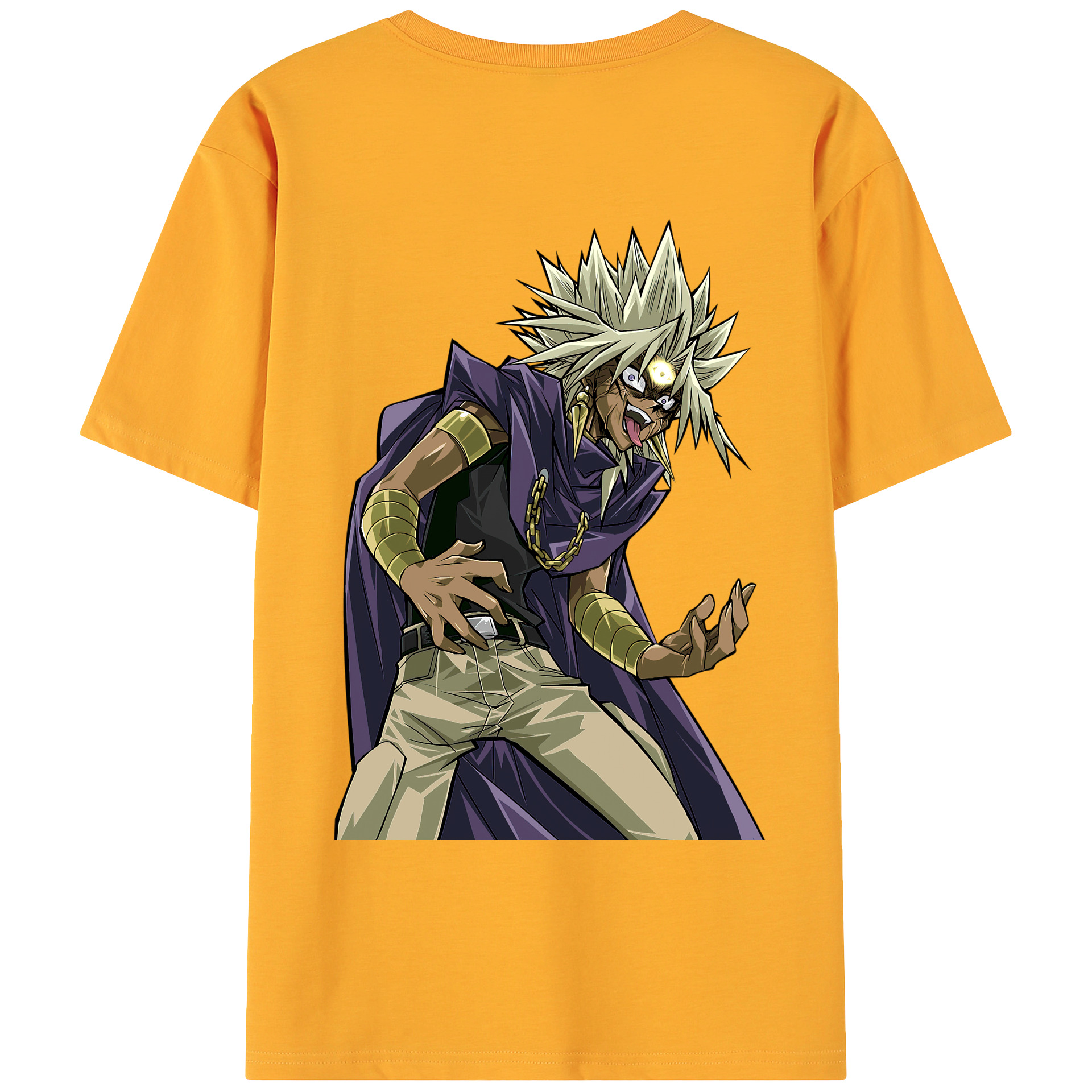 （画像用） 遊☆戯☆王 Yu-Gi-Oh! 綿100％ メンズ半袖Tシャツ（バックプリント） 通気性