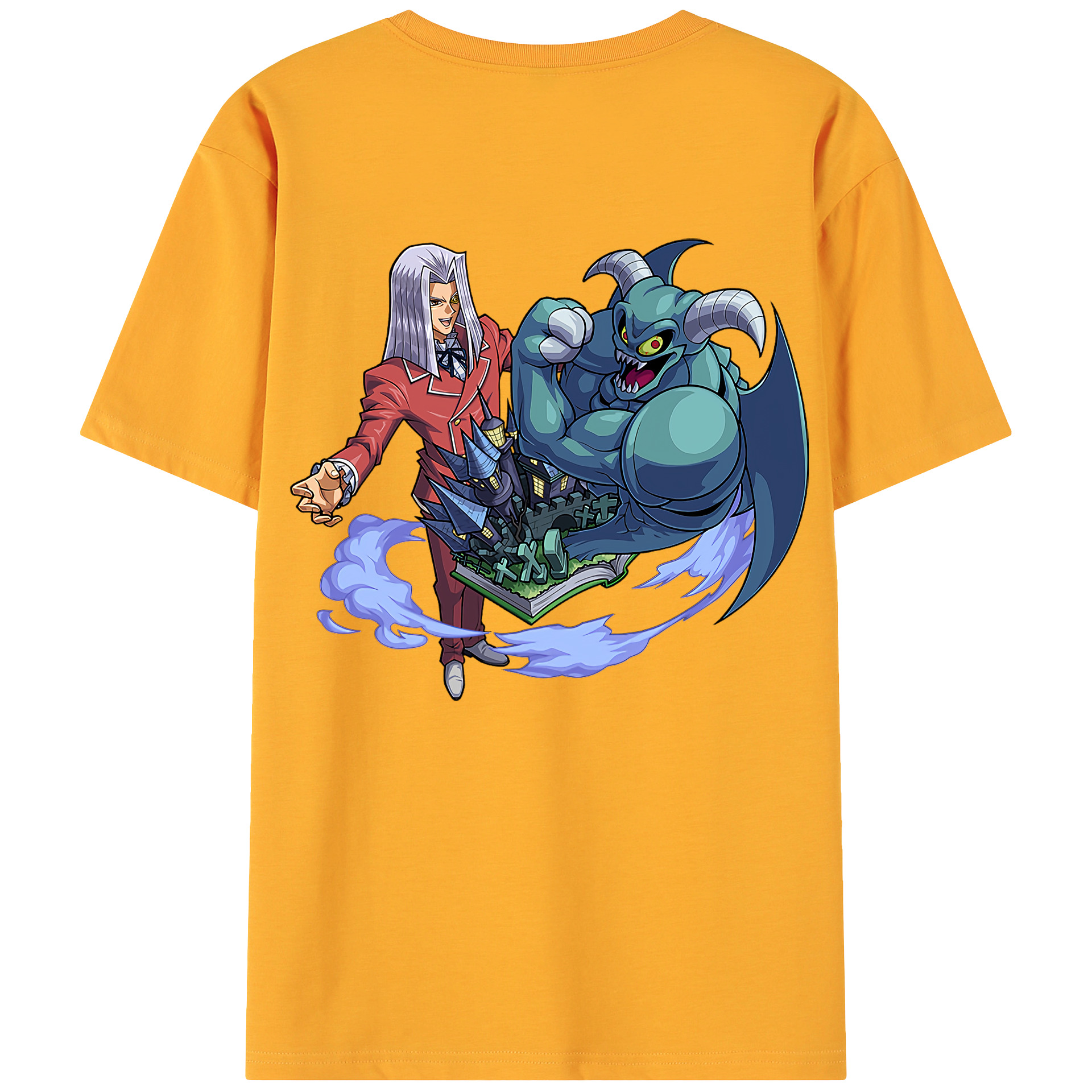 （画像用） 遊☆戯☆王 Yu-Gi-Oh! 綿100％ メンズ半袖Tシャツ（バックプリント） 通気性