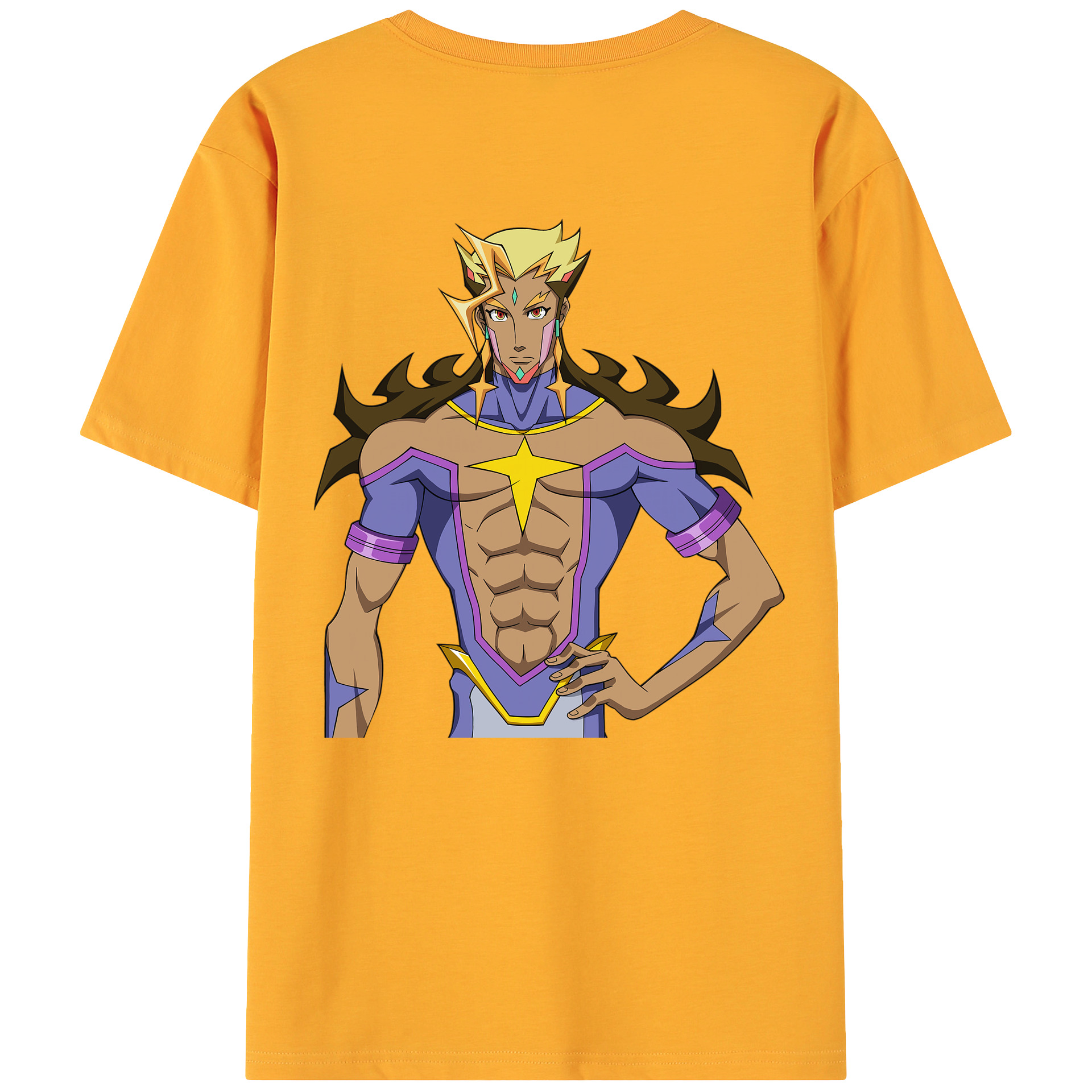 （画像用） 遊☆戯☆王 Yu-Gi-Oh! 綿100％ メンズ半袖Tシャツ（バックプリント） 通気性