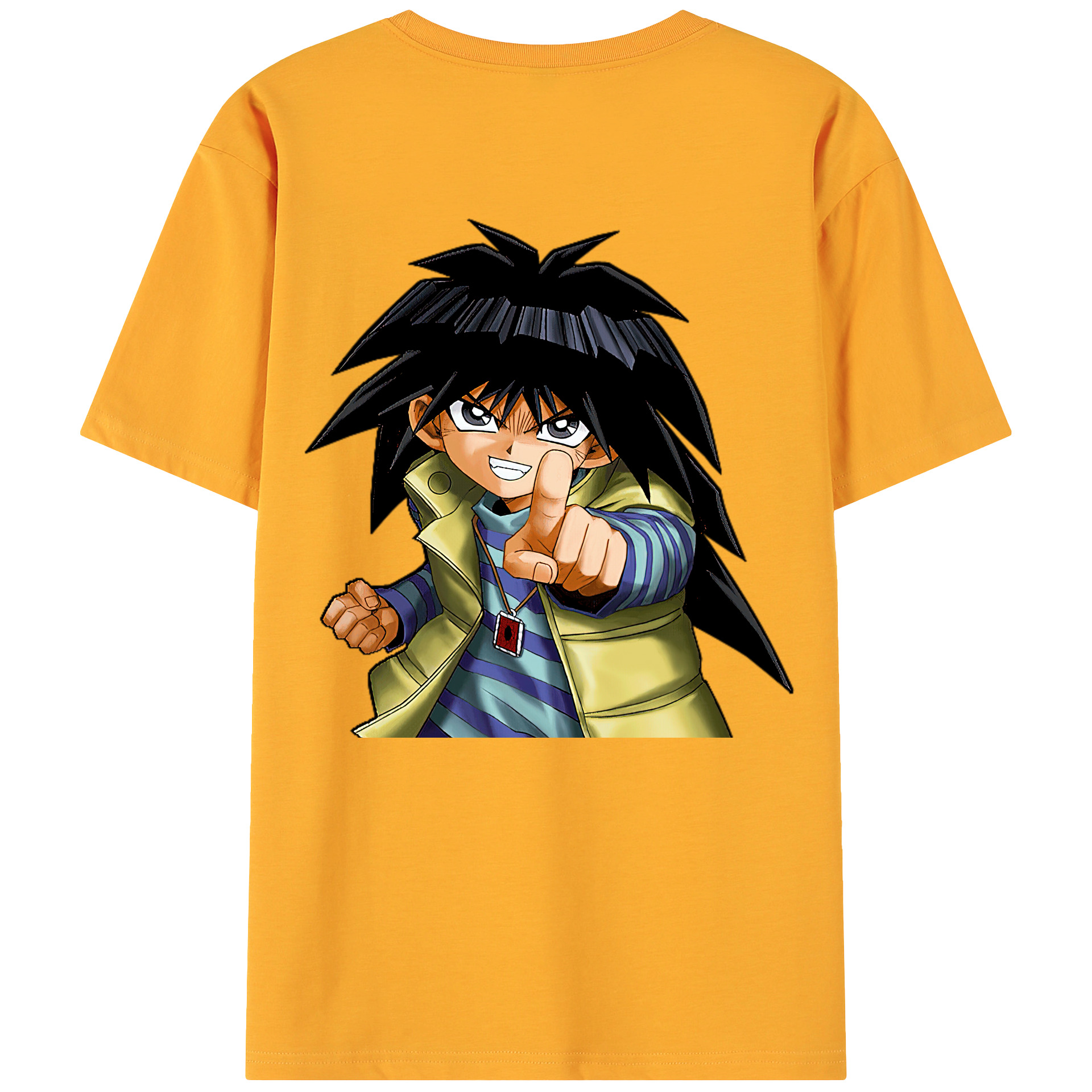 （画像用） 遊☆戯☆王 Yu-Gi-Oh! 綿100％ メンズ半袖Tシャツ（バックプリント） 通気性