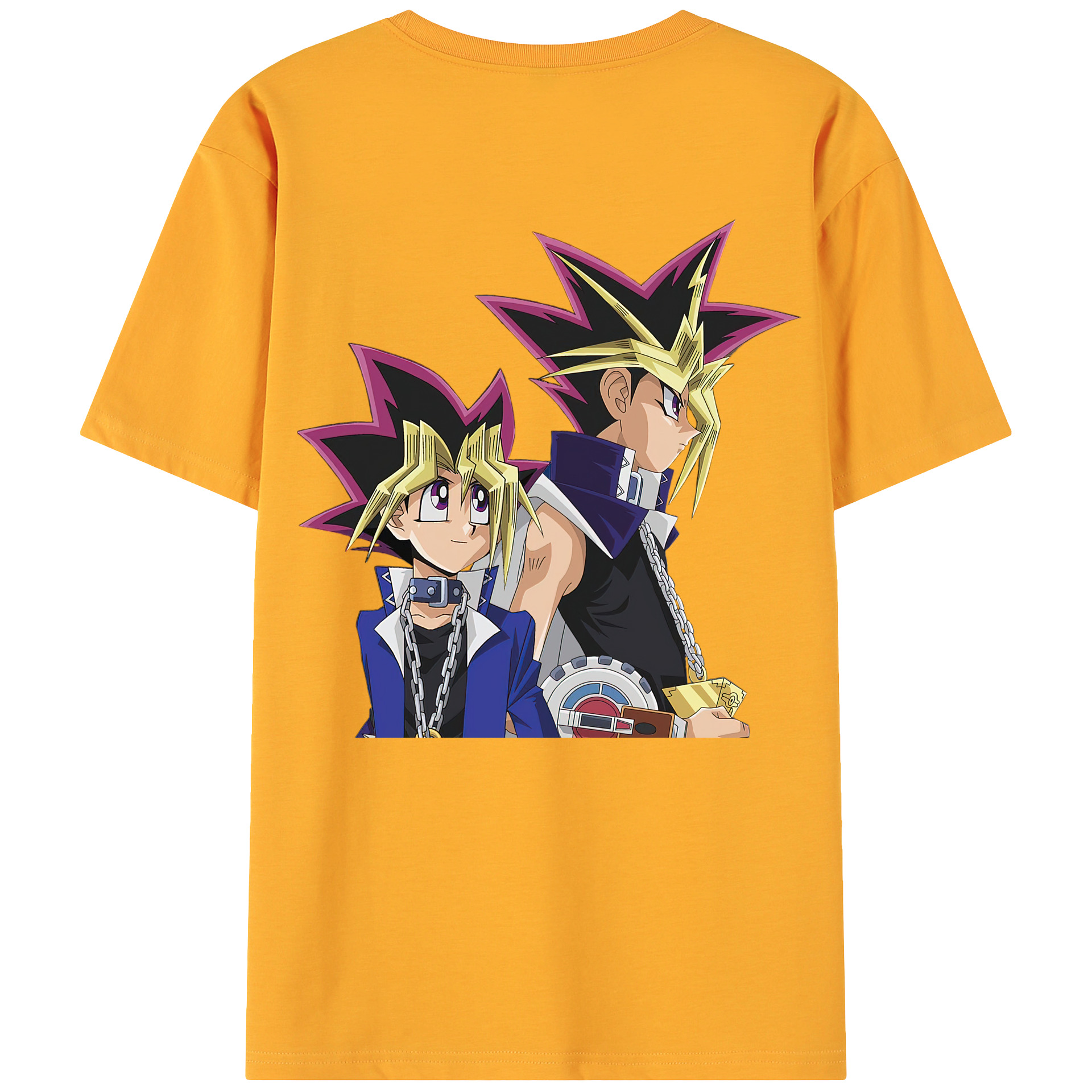 （画像用） 遊☆戯☆王 Yu-Gi-Oh! 綿100％ メンズ半袖Tシャツ（バックプリント） 通気性