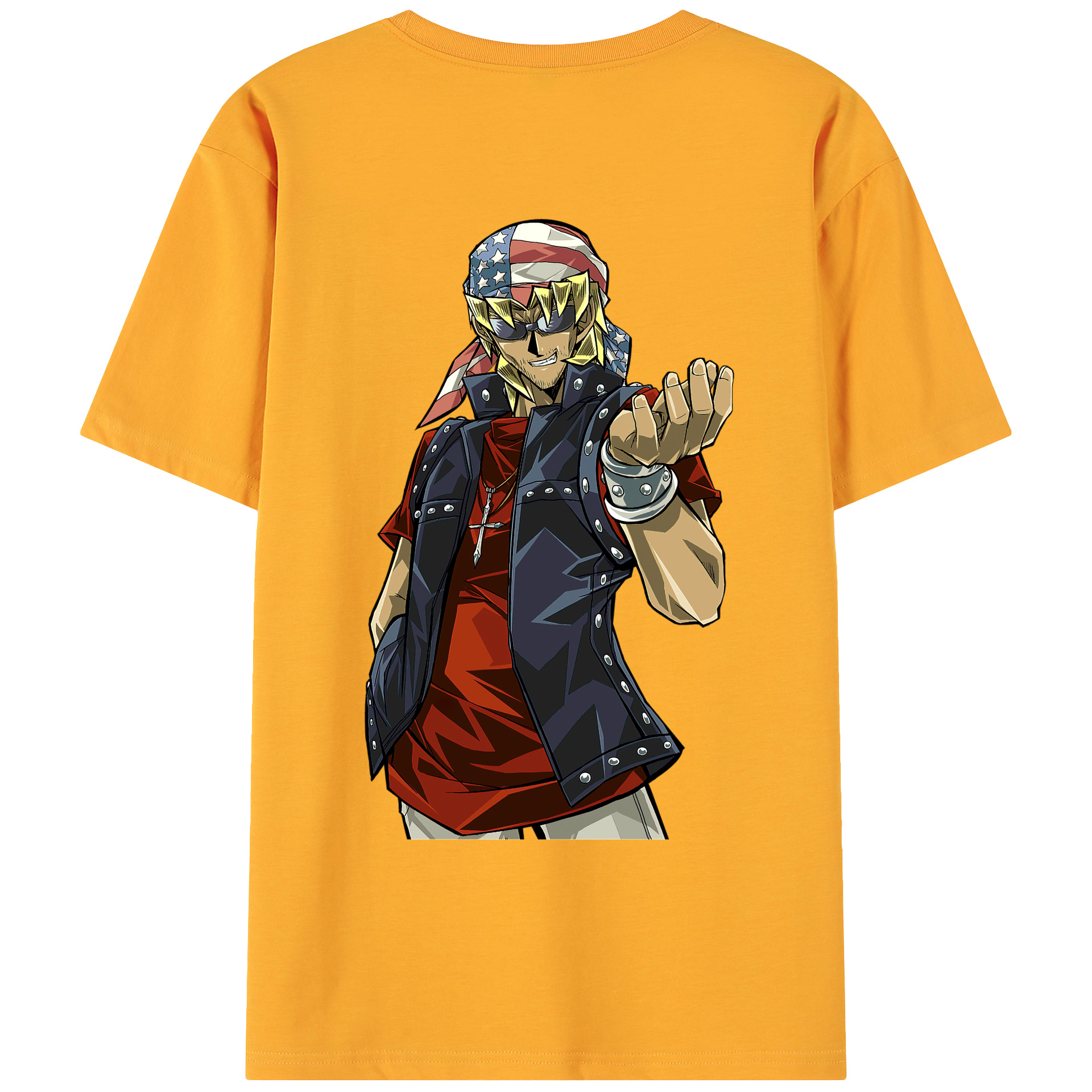 （画像用） 遊☆戯☆王 Yu-Gi-Oh! 綿100％ メンズ半袖Tシャツ（バックプリント） 通気性