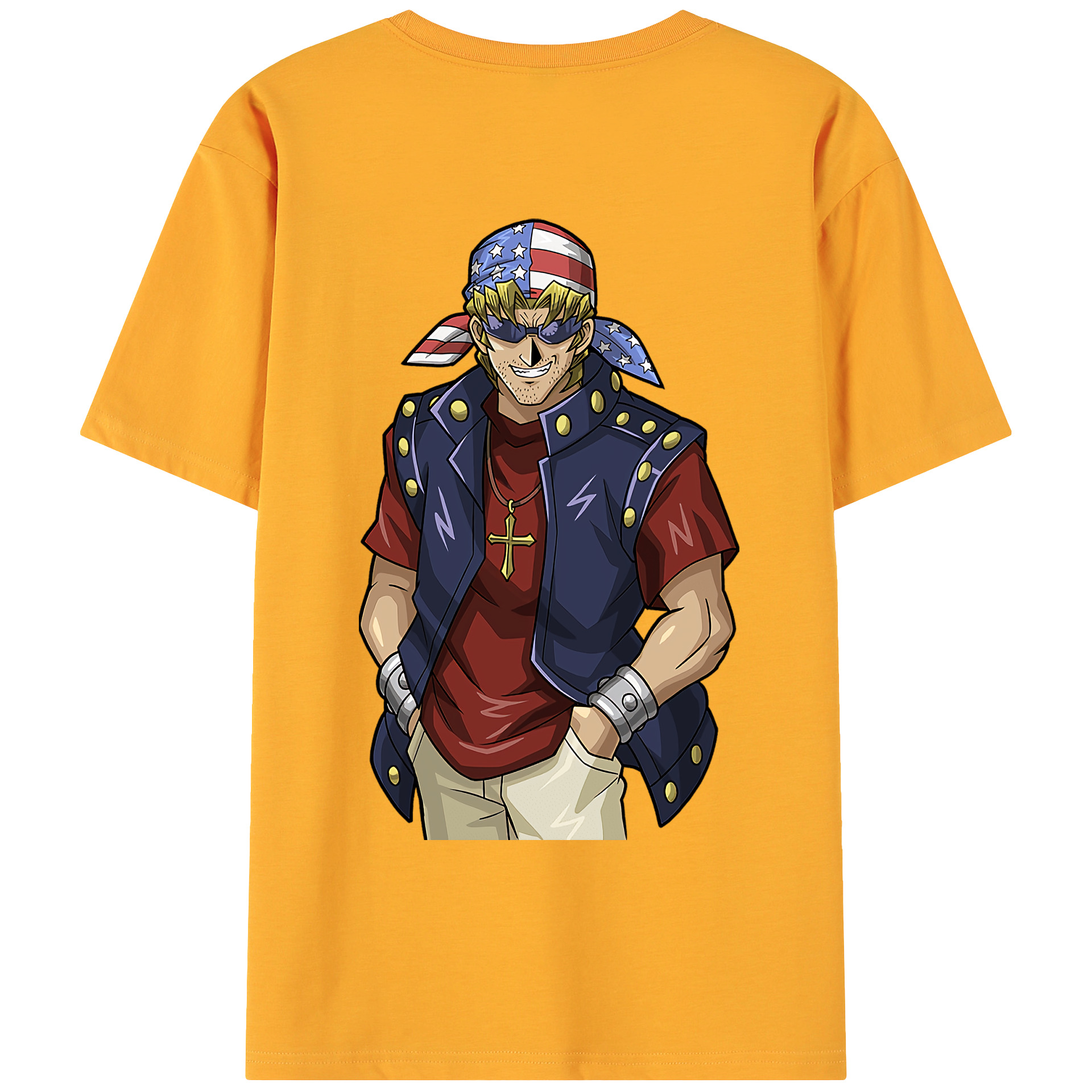 （画像用） 遊☆戯☆王 Yu-Gi-Oh! 綿100％ メンズ半袖Tシャツ（バックプリント） 通気性