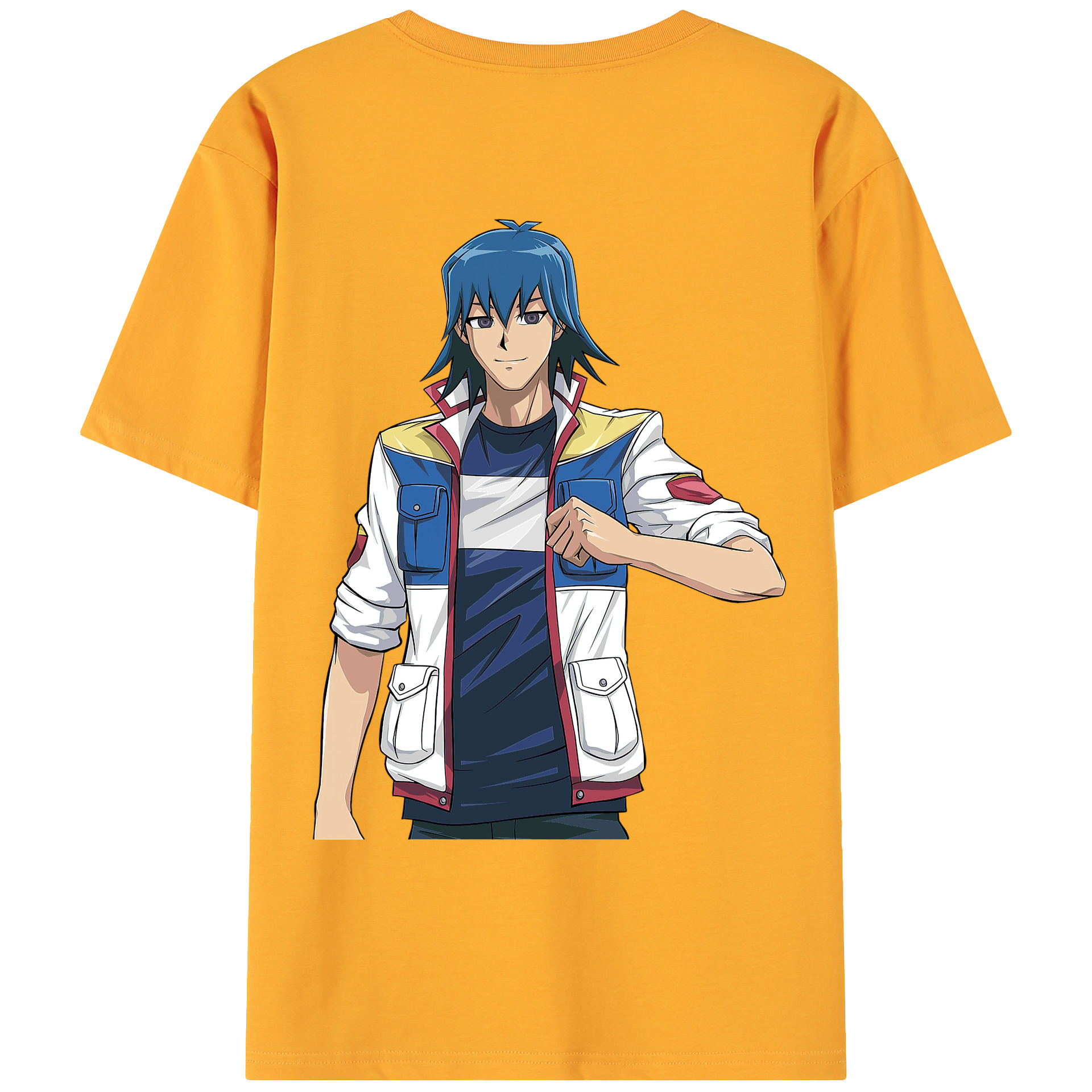 （画像用） 遊☆戯☆王 Yu-Gi-Oh! 綿100％ メンズ半袖Tシャツ（バックプリント） 通気性
