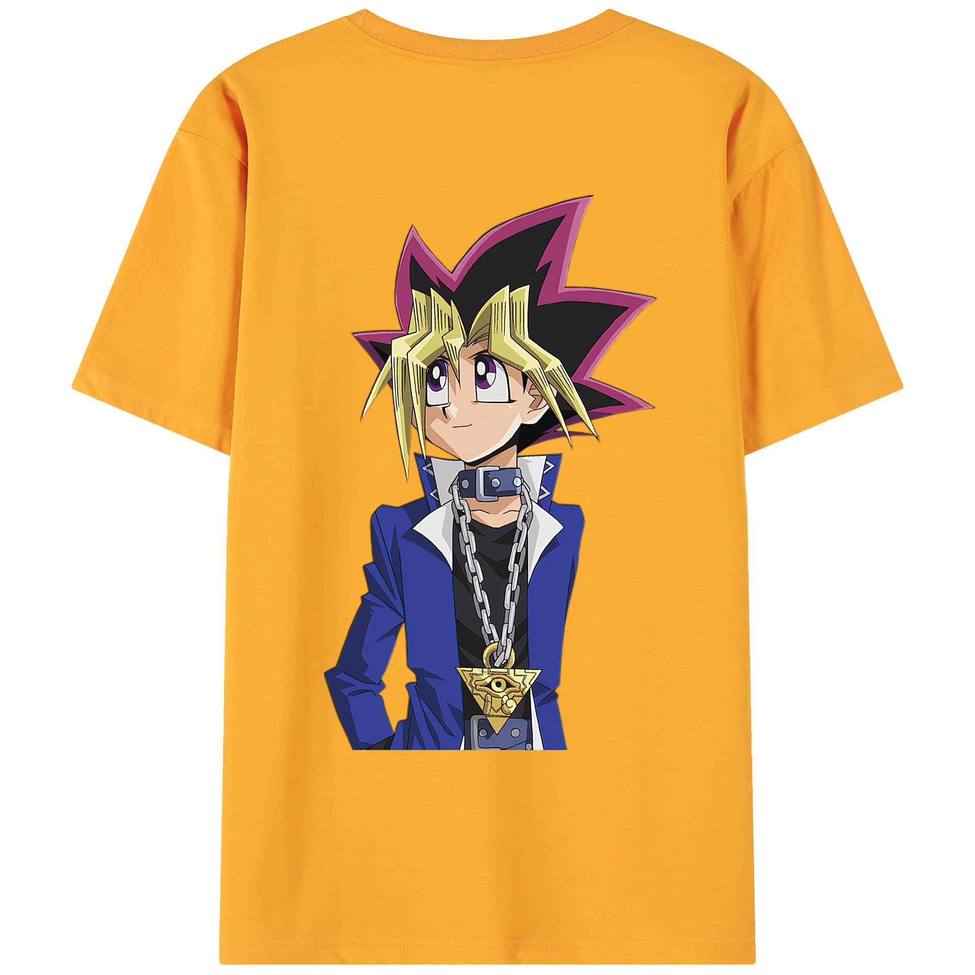 （画像用） 遊☆戯☆王 Yu-Gi-Oh! 綿100％ メンズ半袖Tシャツ（バックプリント） 通気性