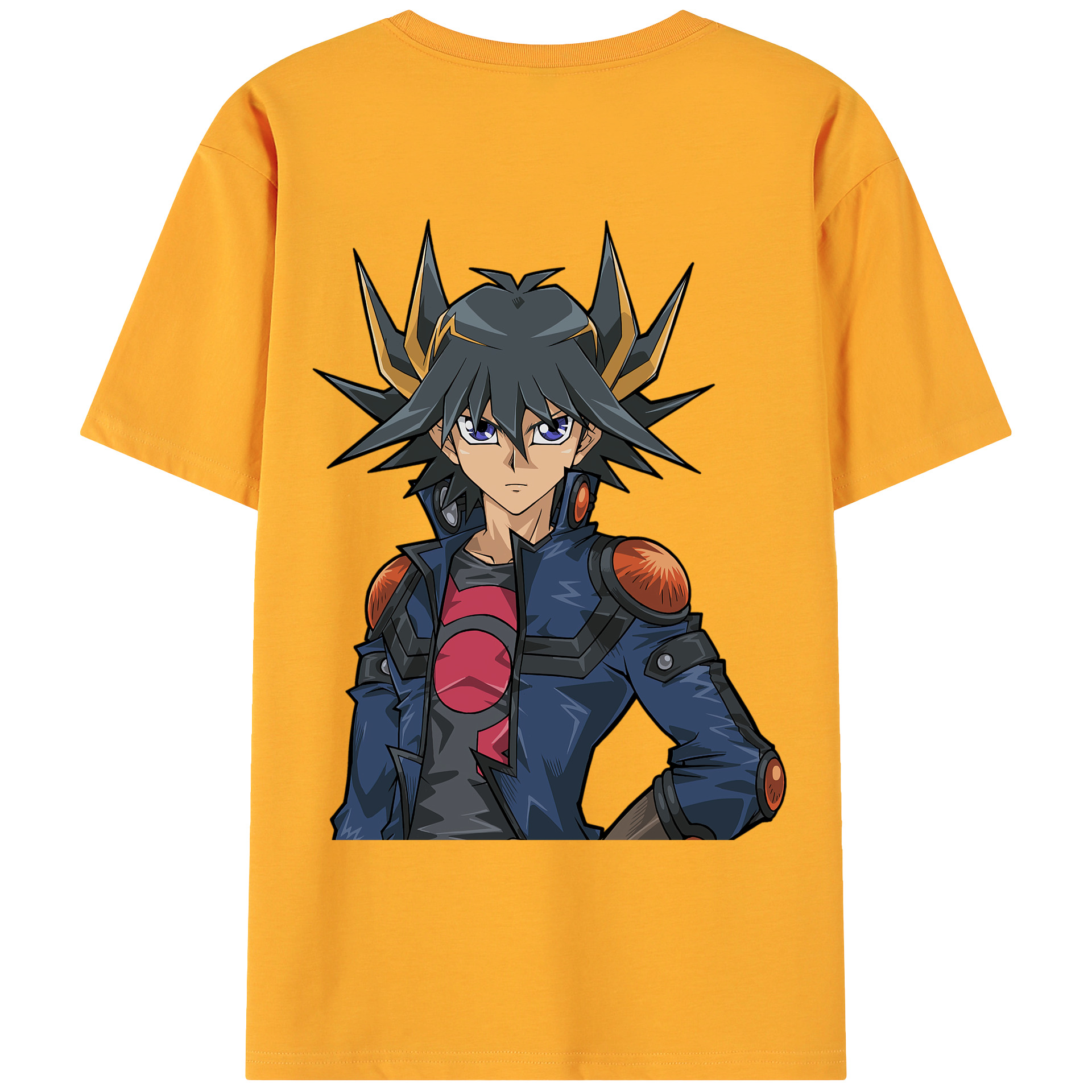 （画像用） 遊☆戯☆王 Yu-Gi-Oh! 綿100％ メンズ半袖Tシャツ（バックプリント） 通気性