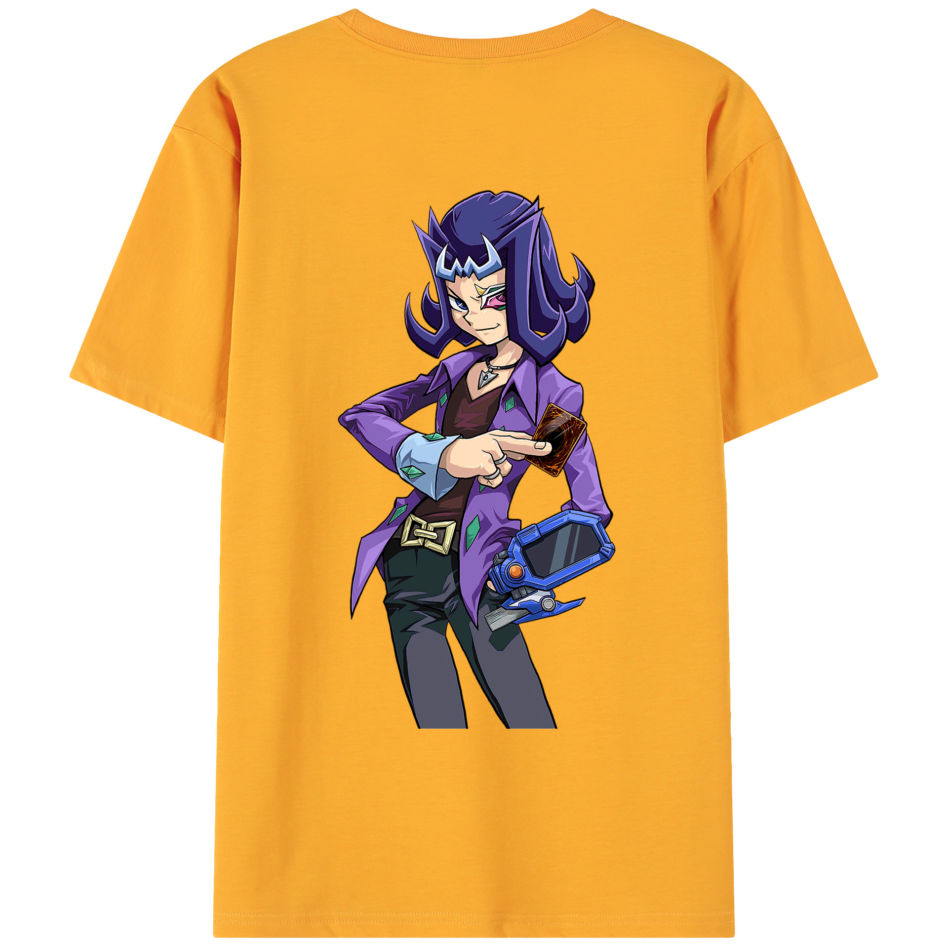 （画像用） 遊☆戯☆王 Yu-Gi-Oh! 綿100％ メンズ半袖Tシャツ（バックプリント） 通気性