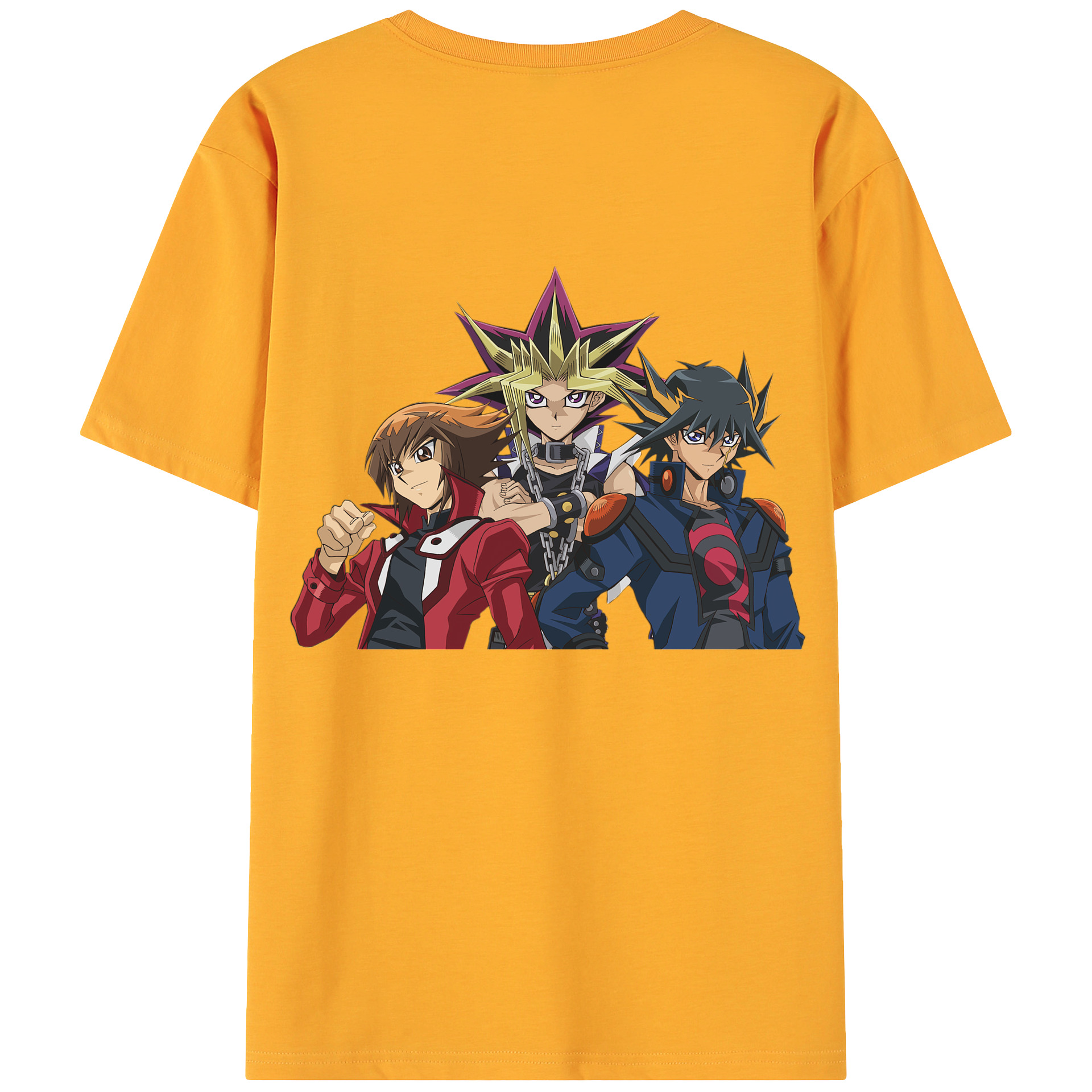 （画像用） 遊☆戯☆王 Yu-Gi-Oh! 綿100％ メンズ半袖Tシャツ（バックプリント） 通気性