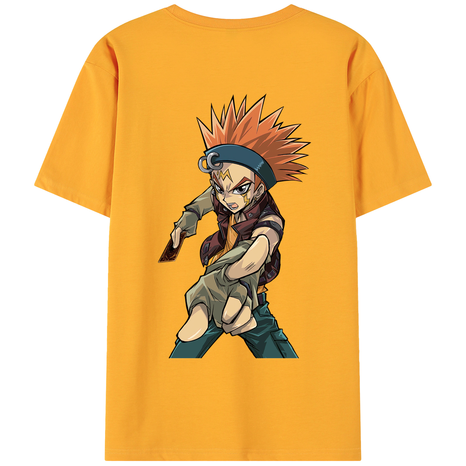 （画像用） 遊☆戯☆王 Yu-Gi-Oh! 綿100％ メンズ半袖Tシャツ（バックプリント） 通気性
