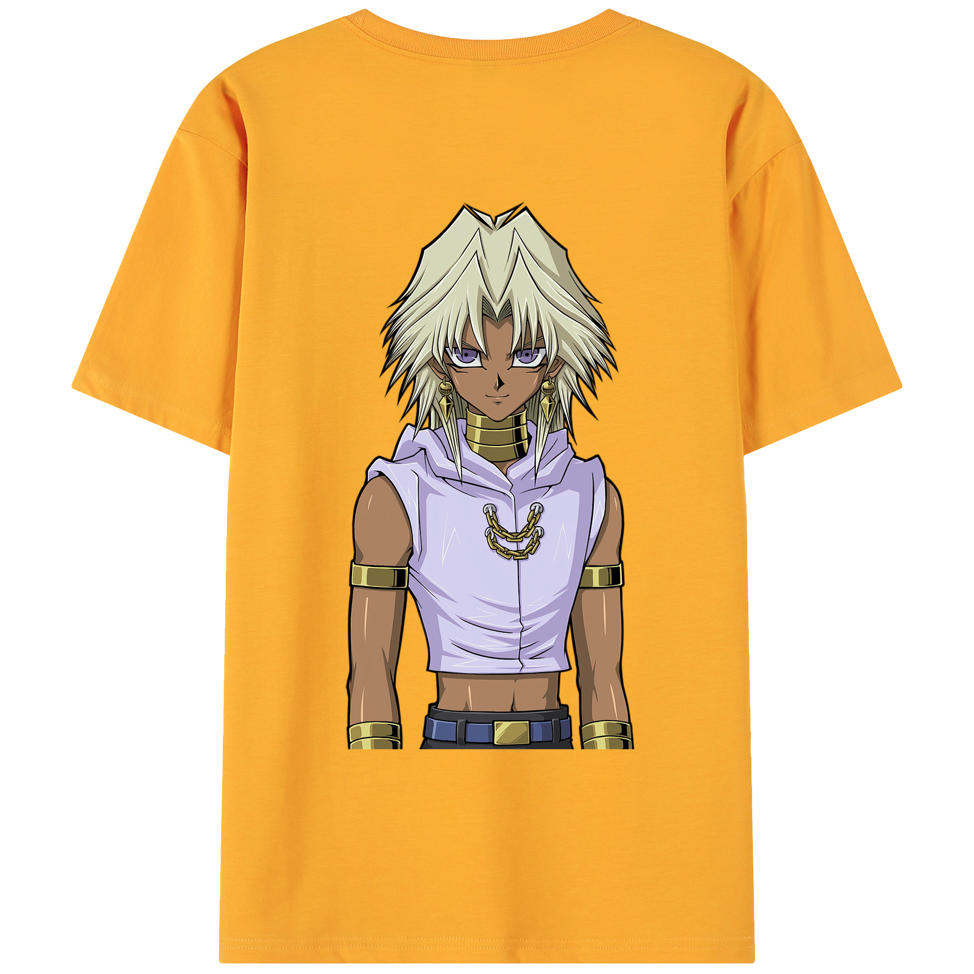 （画像用） 遊☆戯☆王 Yu-Gi-Oh! 綿100％ メンズ半袖Tシャツ（バックプリント） 通気性