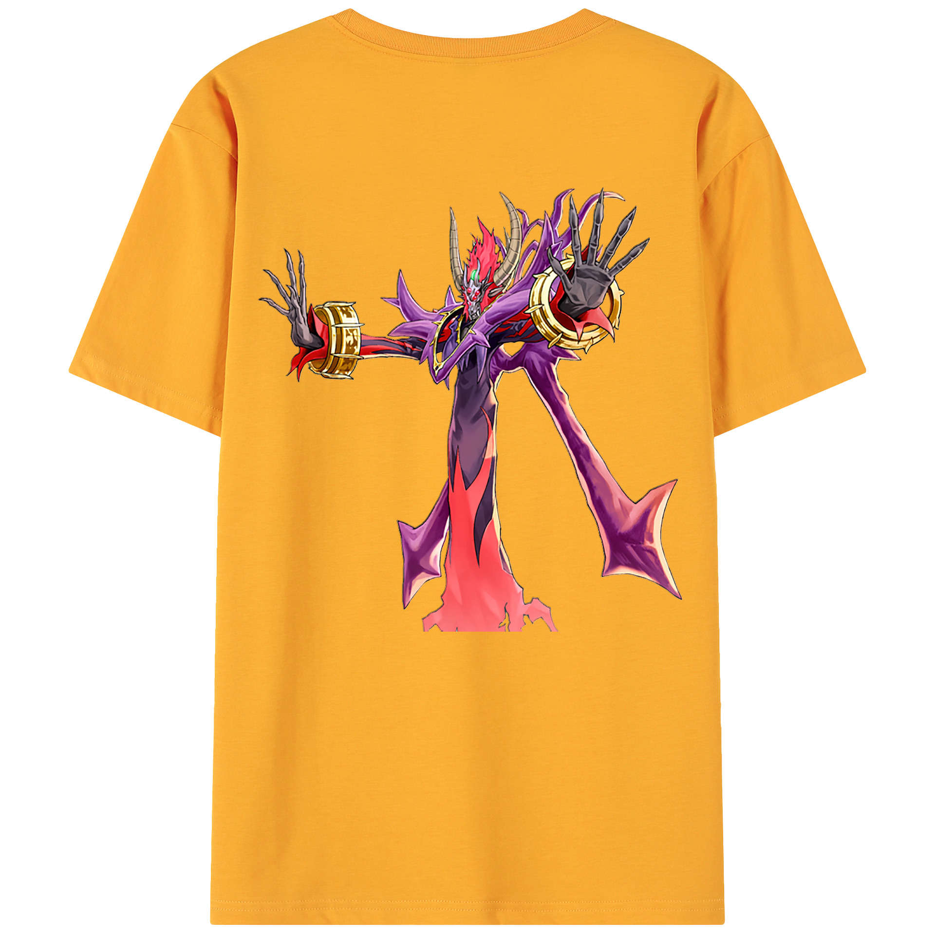 （画像用） 遊☆戯☆王 Yu-Gi-Oh! 綿100％ メンズ半袖Tシャツ（バックプリント） 通気性