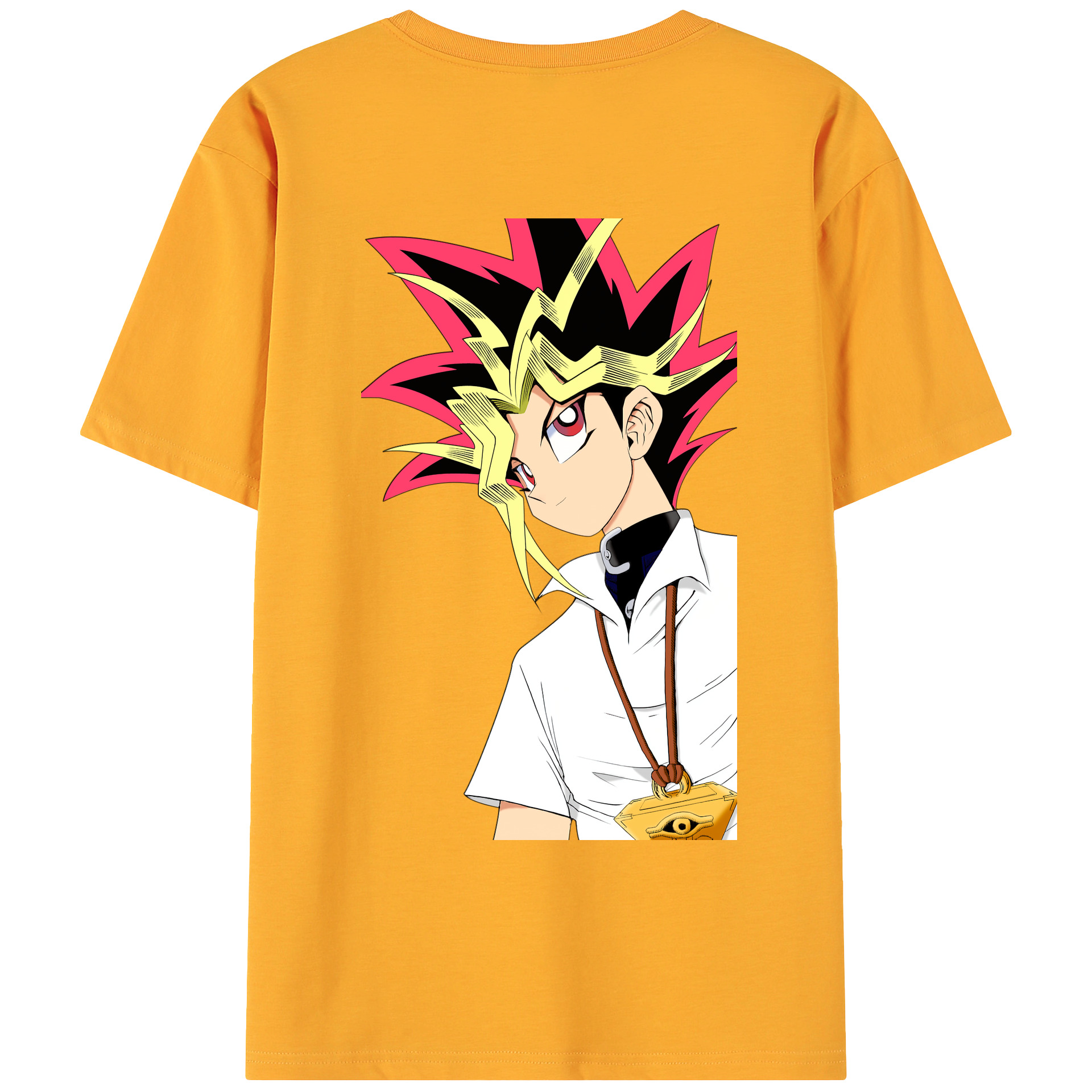 （画像用） 遊☆戯☆王 Yu-Gi-Oh! 綿100％ メンズ半袖Tシャツ（バックプリント） 通気性