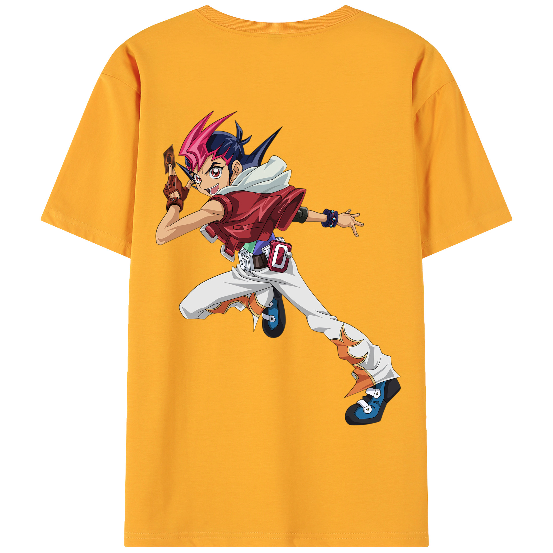 （画像用） 遊☆戯☆王 Yu-Gi-Oh! 綿100％ メンズ半袖Tシャツ（バックプリント） 通気性