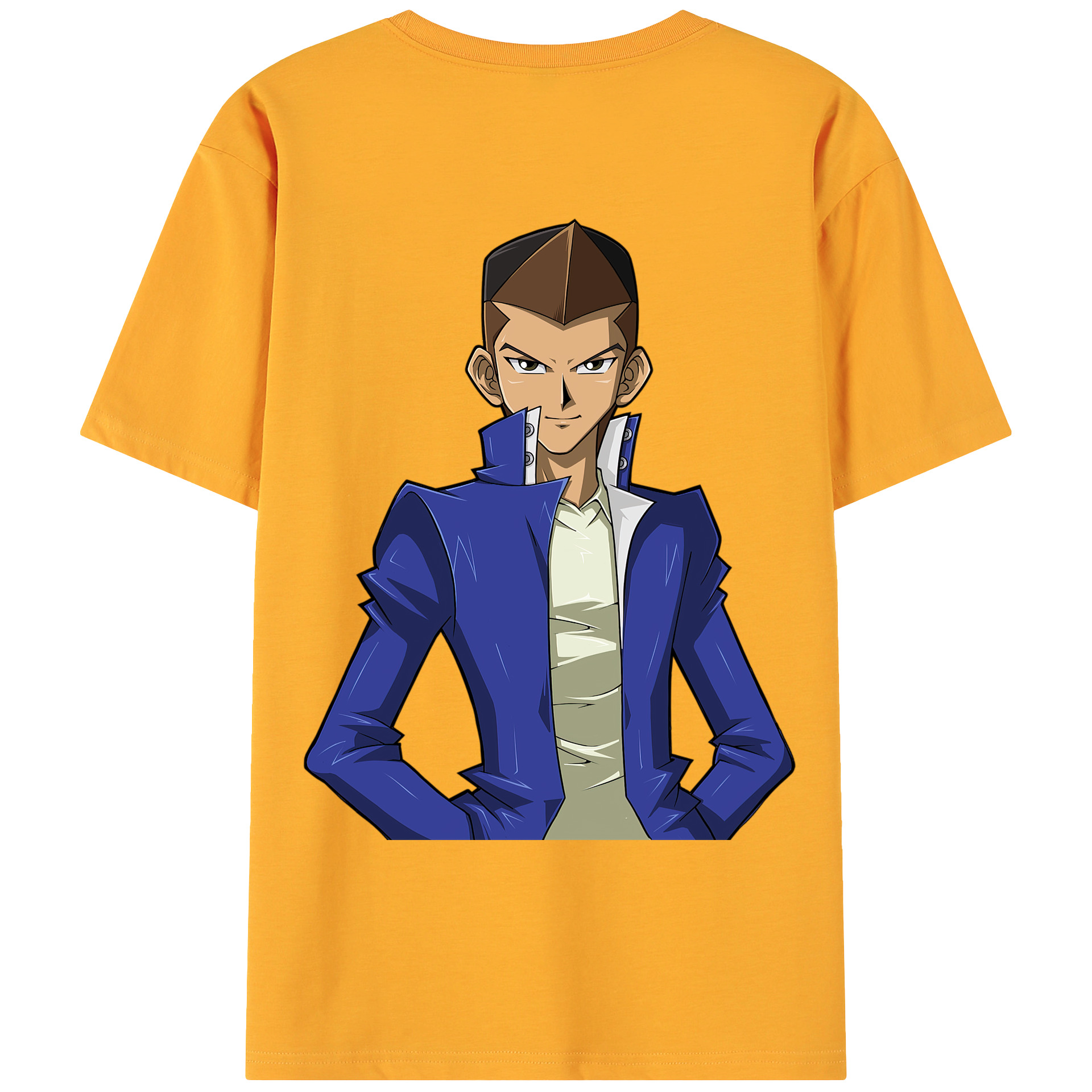 （画像用） 遊☆戯☆王 Yu-Gi-Oh! 綿100％ メンズ半袖Tシャツ（バックプリント） 通気性