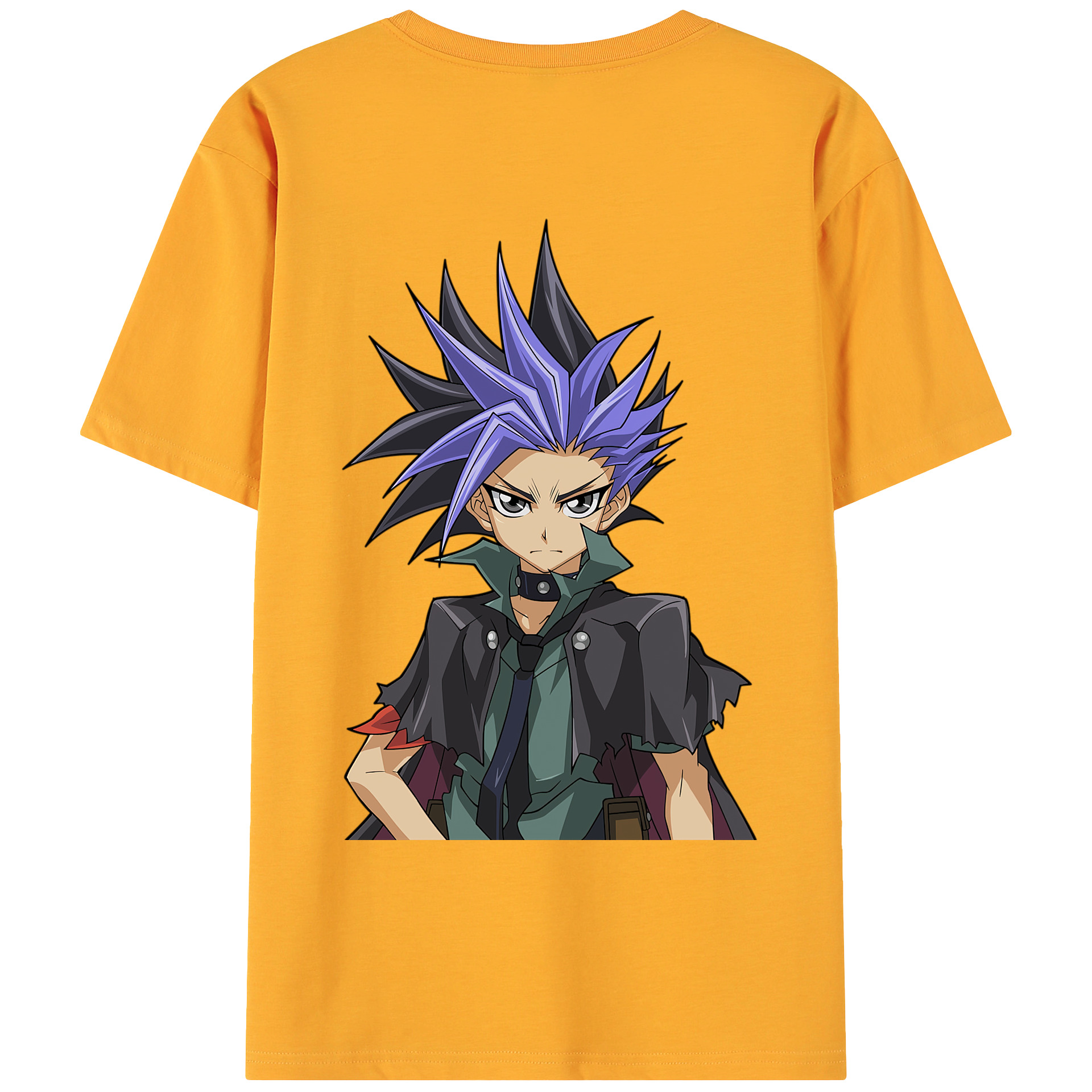 （画像用） 遊☆戯☆王 Yu-Gi-Oh! 綿100％ メンズ半袖Tシャツ（バックプリント） 通気性