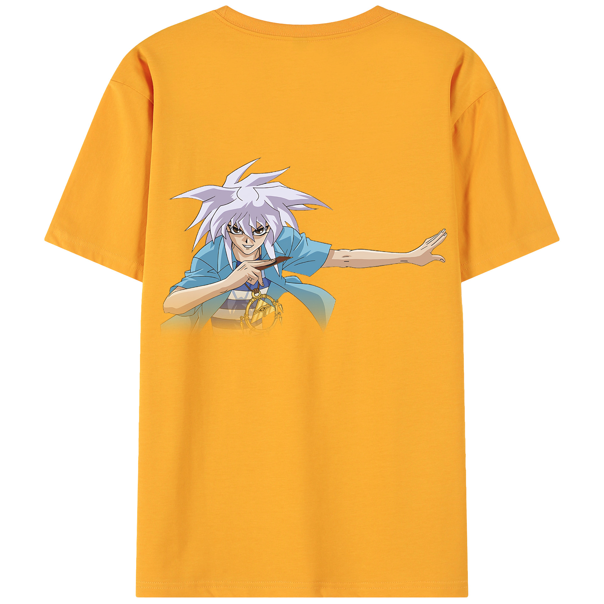 （画像用） 遊☆戯☆王 Yu-Gi-Oh! 綿100％ メンズ半袖Tシャツ（バックプリント） 通気性