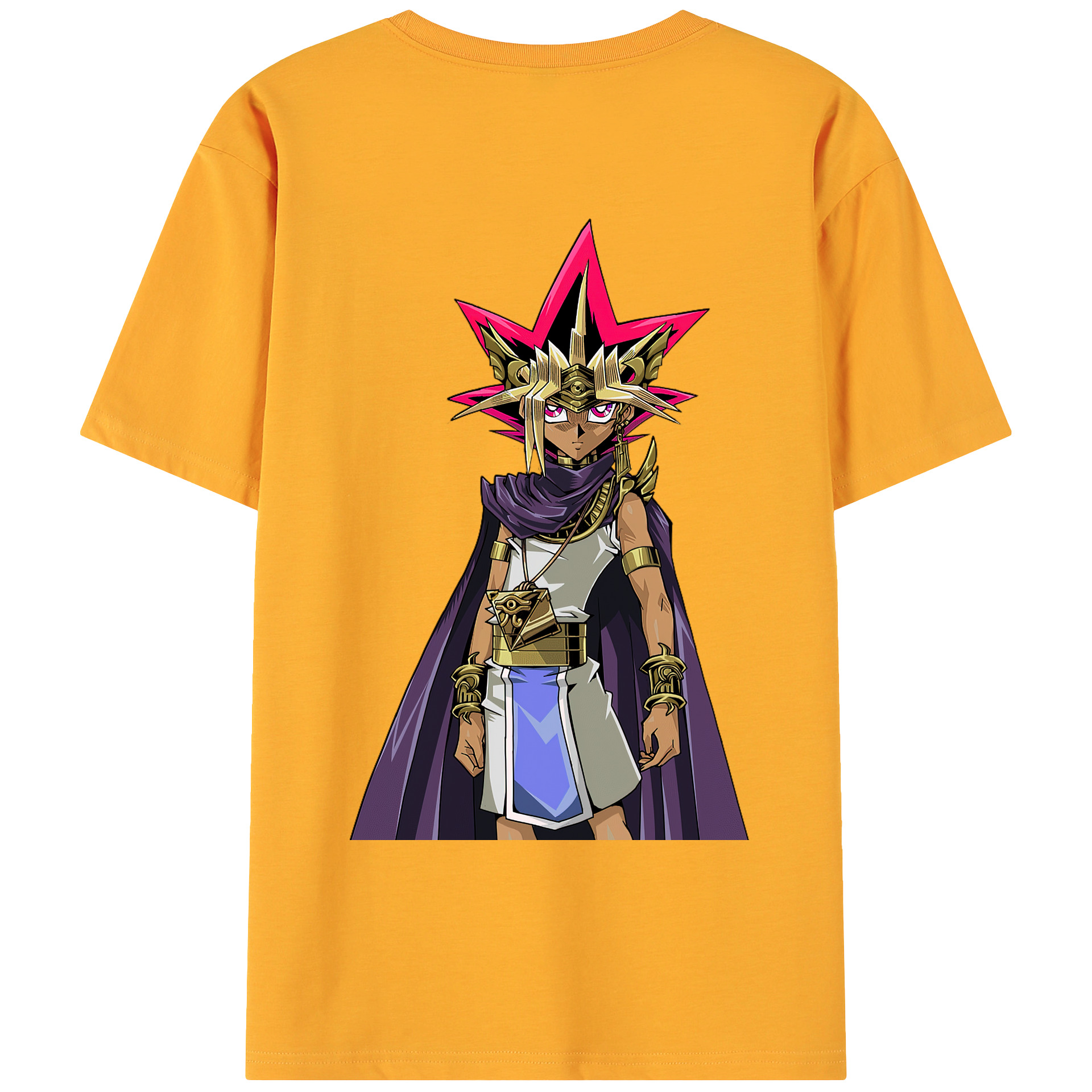 （画像用） 遊☆戯☆王 Yu-Gi-Oh! 綿100％ メンズ半袖Tシャツ（バックプリント） 通気性