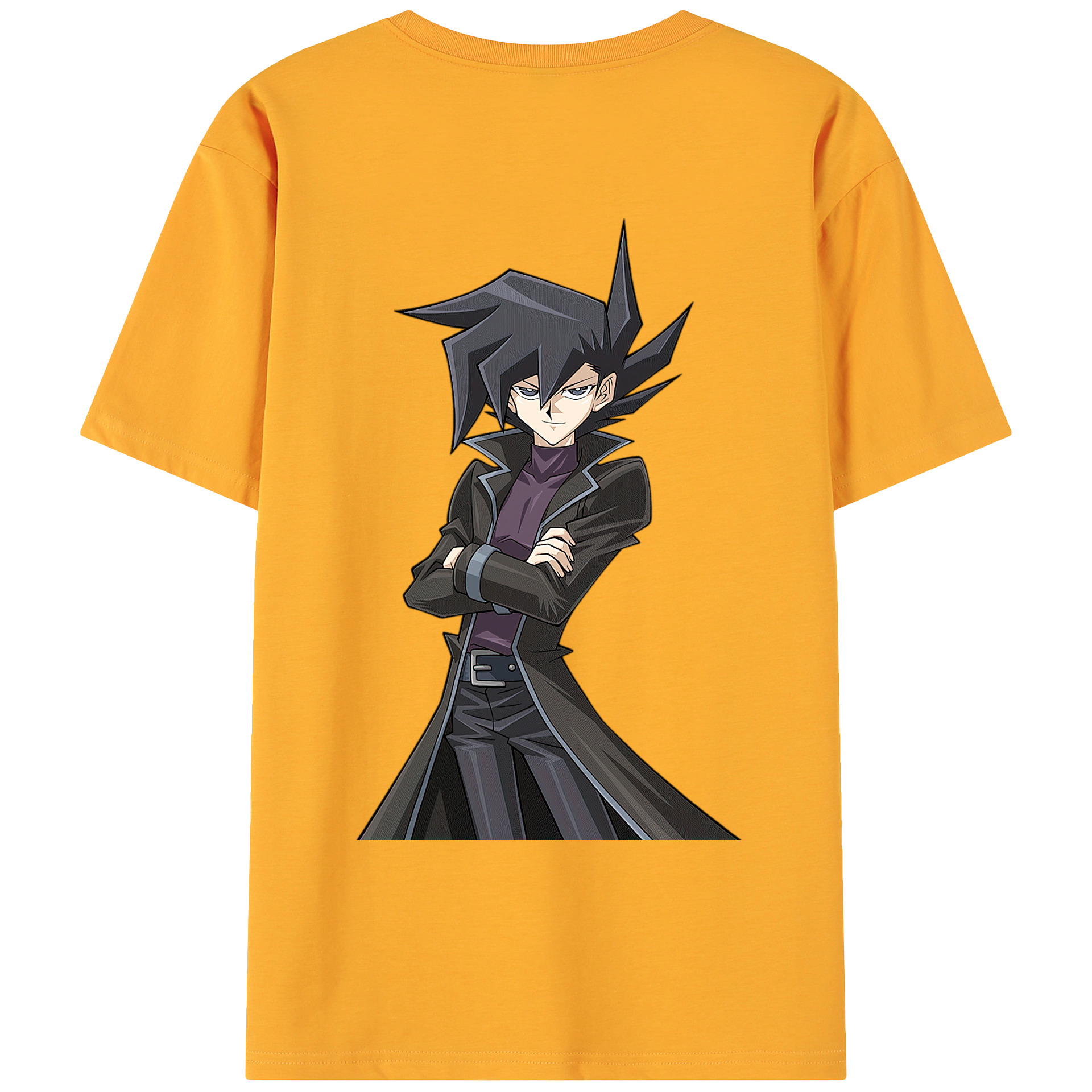 （画像用） 遊☆戯☆王 Yu-Gi-Oh! 綿100％ メンズ半袖Tシャツ（バックプリント） 通気性