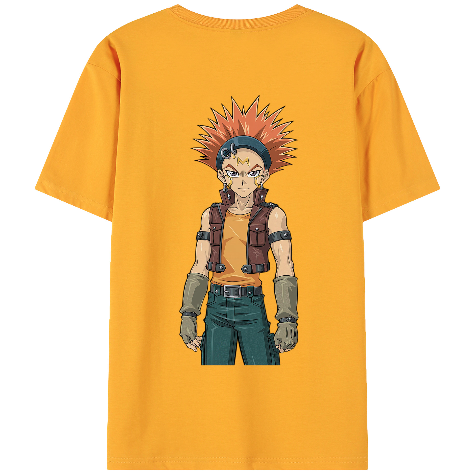 （画像用） 遊☆戯☆王 Yu-Gi-Oh! 綿100％ メンズ半袖Tシャツ（バックプリント） 通気性