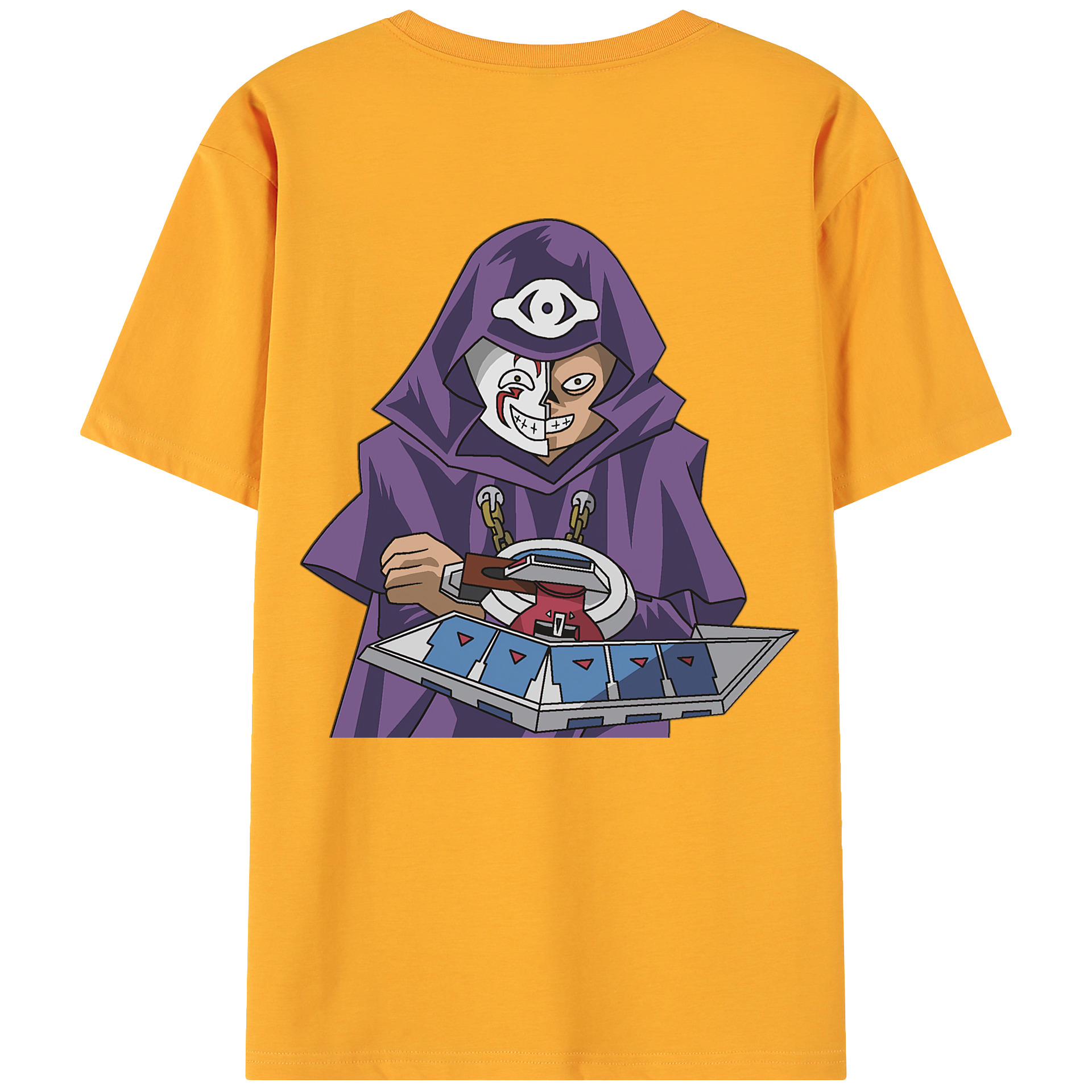 （画像用） 遊☆戯☆王 Yu-Gi-Oh! 綿100％ メンズ半袖Tシャツ（バックプリント） 通気性