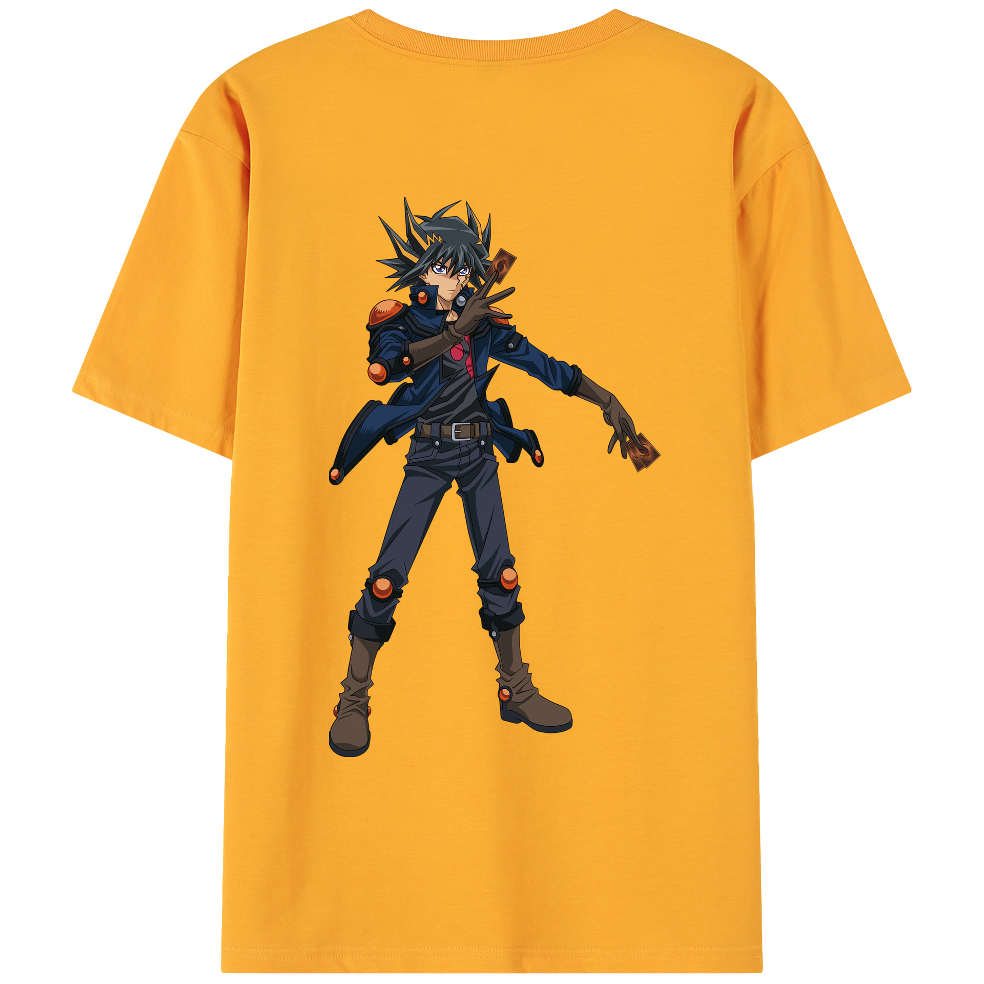 （画像用） 遊☆戯☆王 Yu-Gi-Oh! 綿100％ メンズ半袖Tシャツ（バックプリント） 通気性