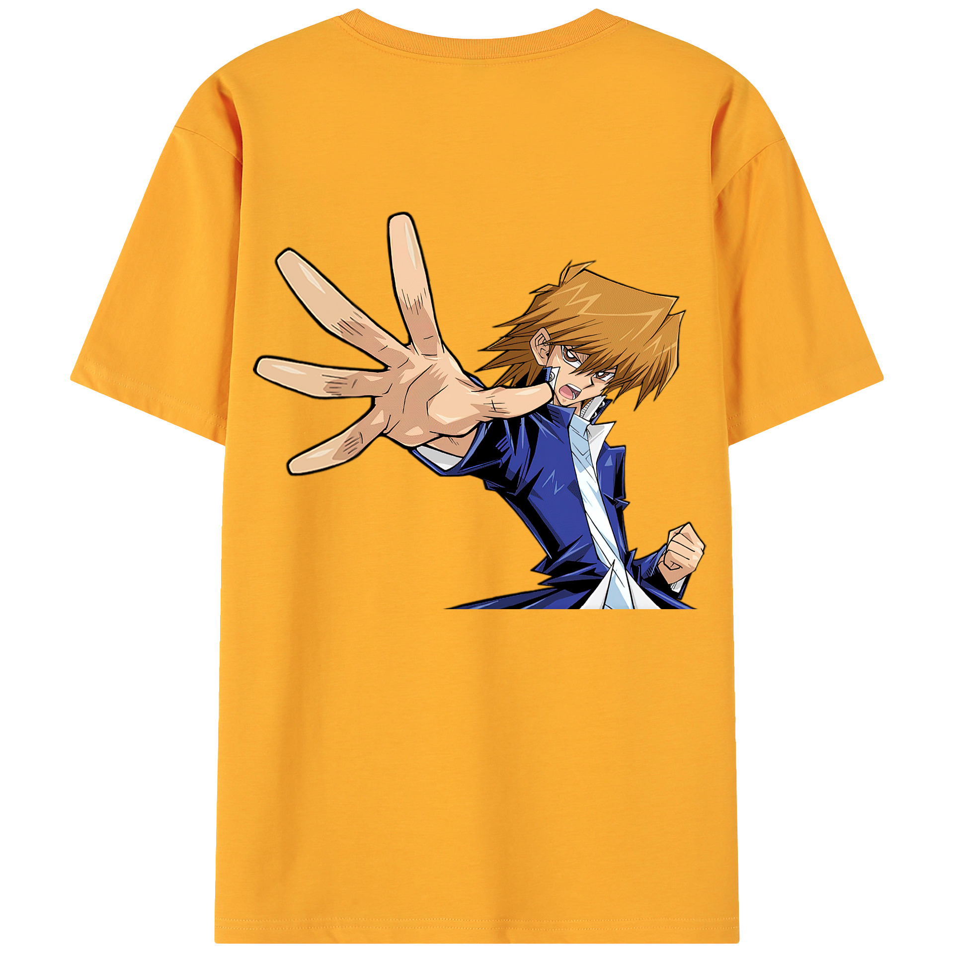 （画像用） 遊☆戯☆王 Yu-Gi-Oh! 綿100％ メンズ半袖Tシャツ（バックプリント） 通気性