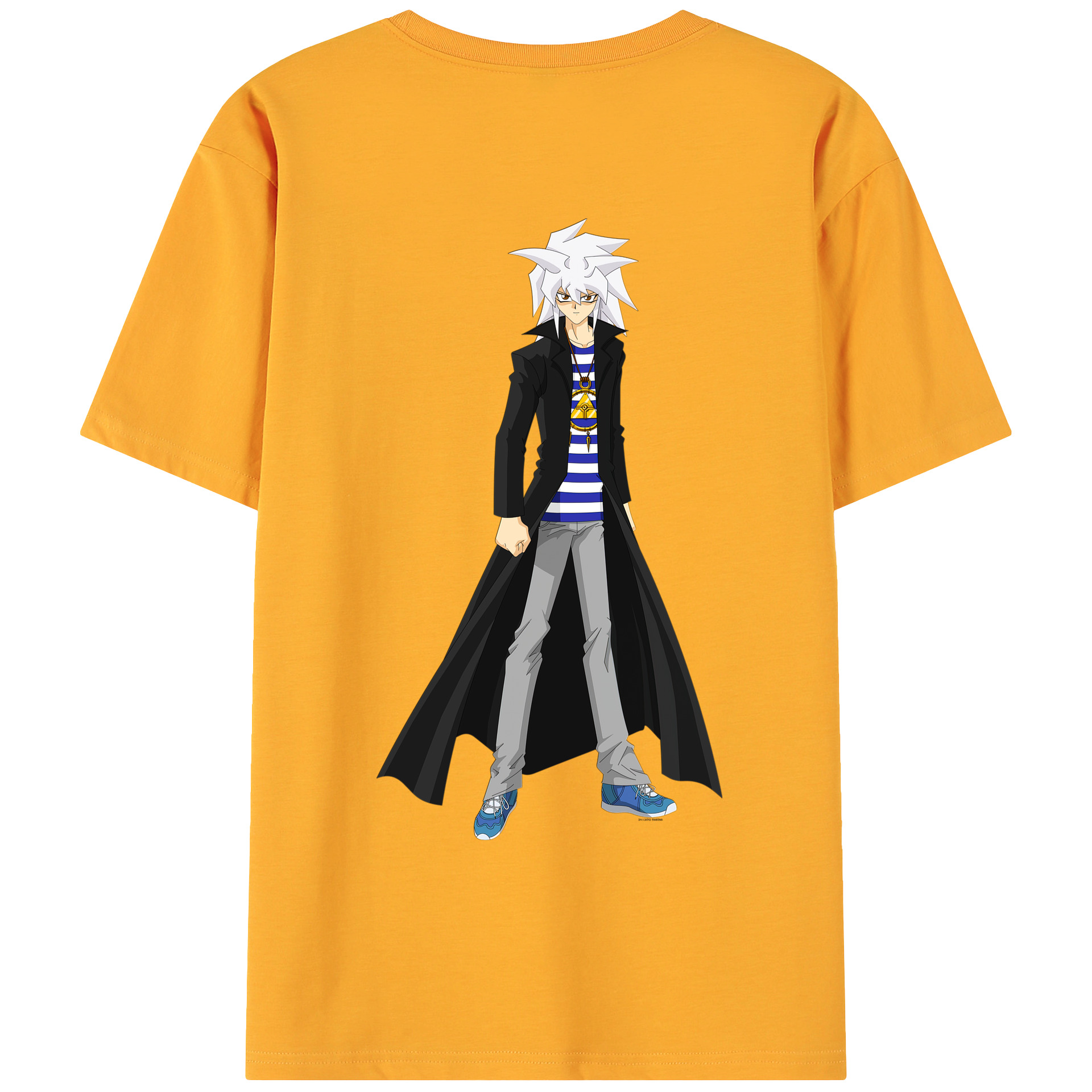 （画像用） 遊☆戯☆王 Yu-Gi-Oh! 綿100％ メンズ半袖Tシャツ（バックプリント） 通気性