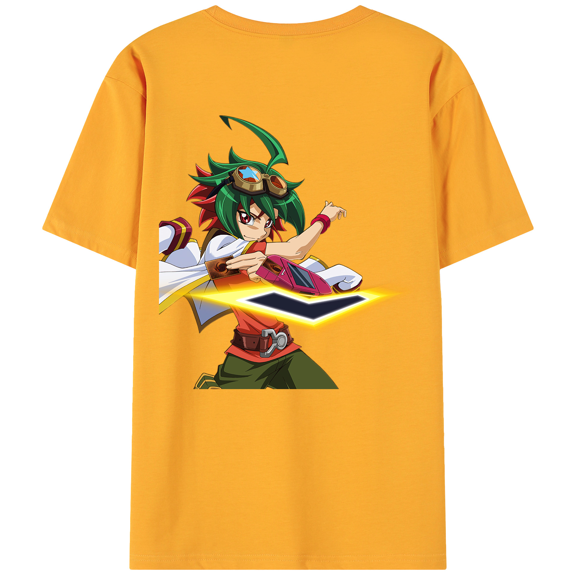 （画像用） 遊☆戯☆王 Yu-Gi-Oh! 綿100％ メンズ半袖Tシャツ（バックプリント） 通気性