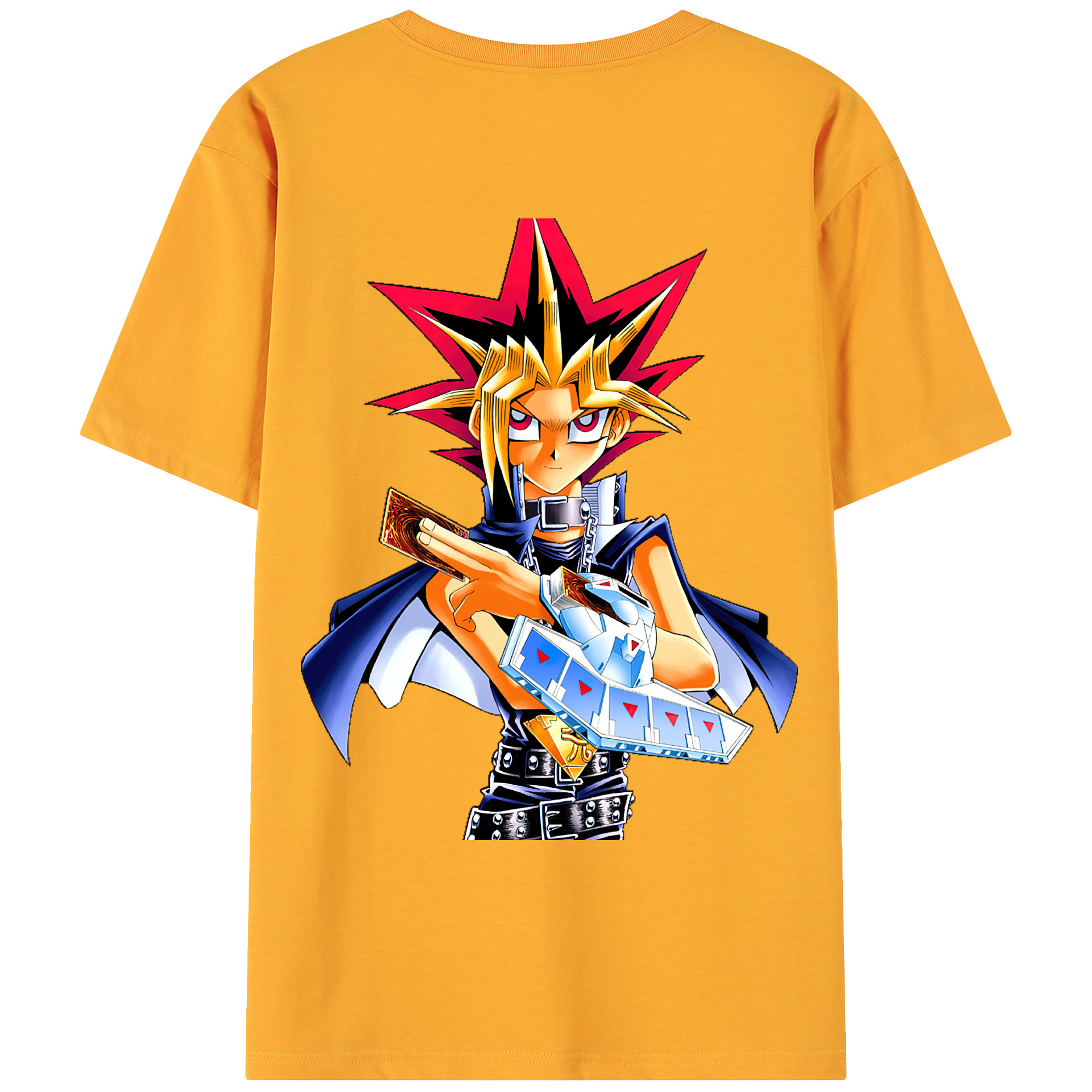 （画像用） 遊☆戯☆王 Yu-Gi-Oh! 綿100％ メンズ半袖Tシャツ（バックプリント） 通気性